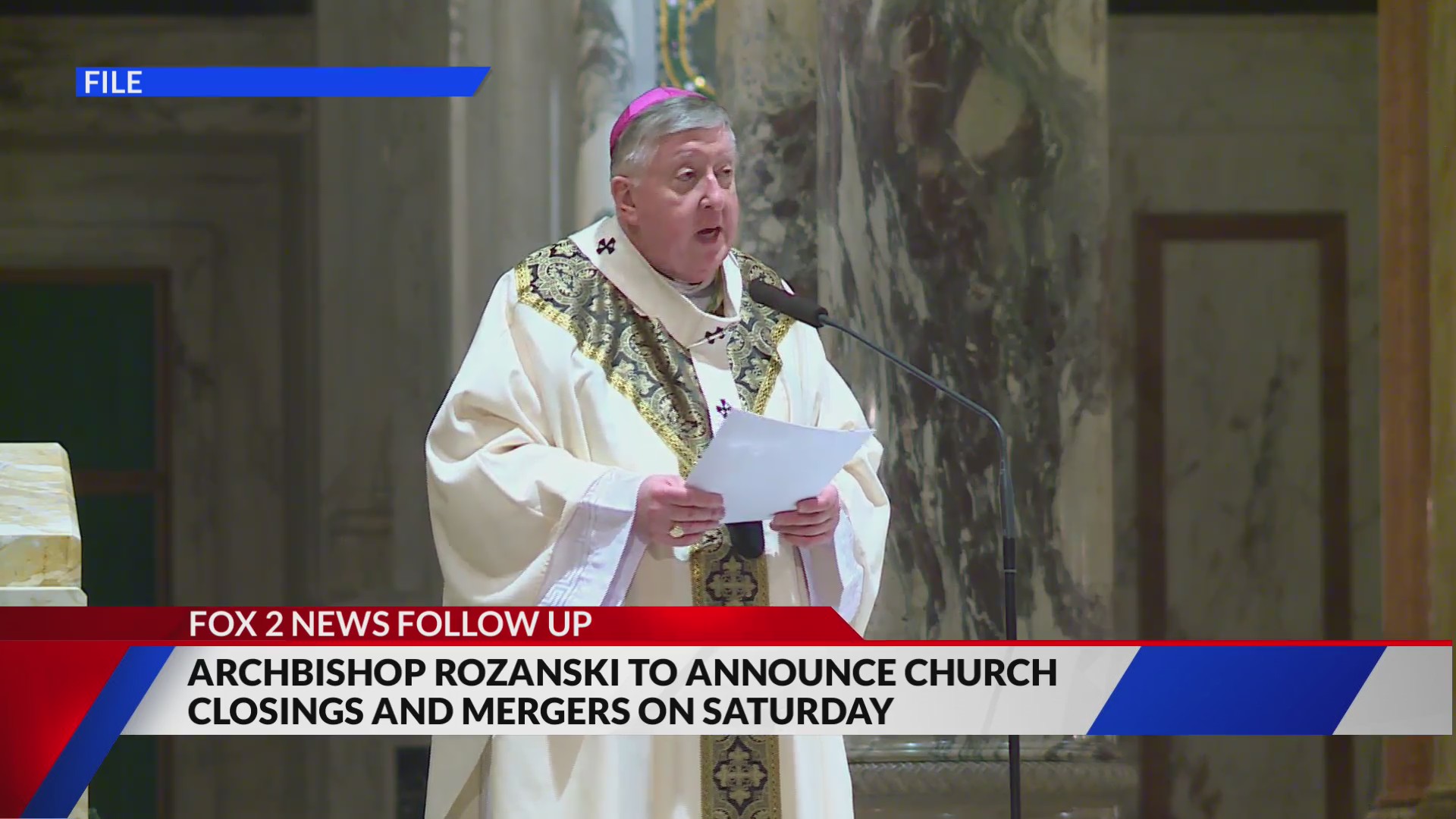 Rozanski to announce church closings – FOX 2