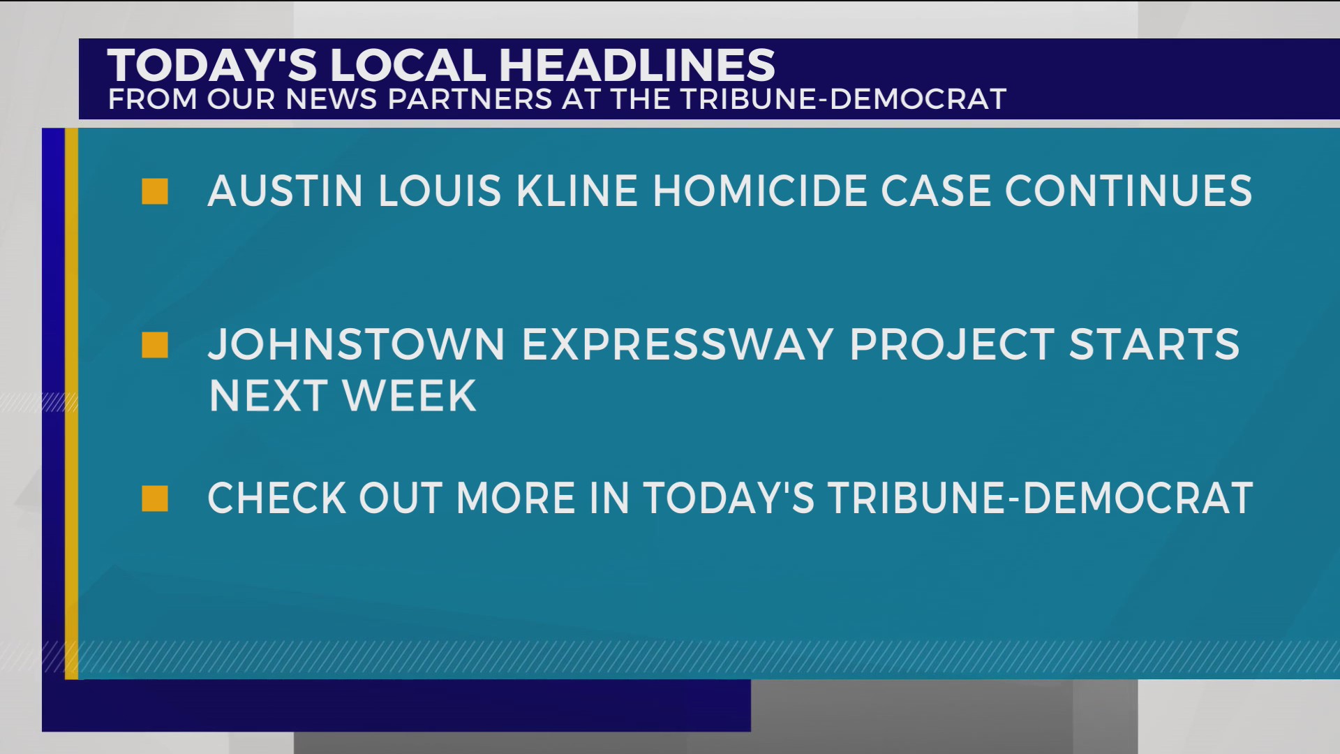 Trib-Dem: South Fork homicide case continues, Johnstown Expressway ...