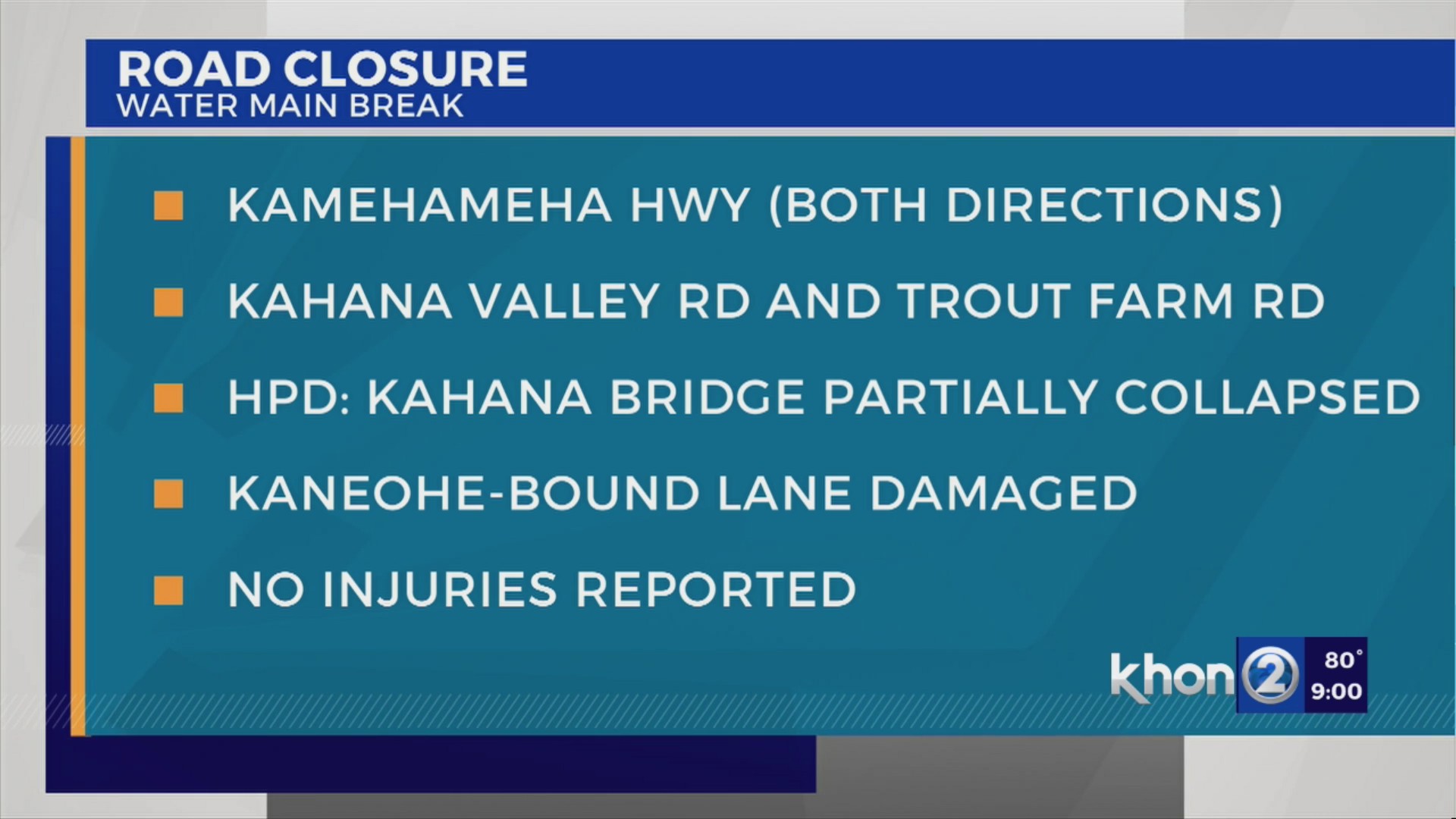 Bridge collapses, Kamehameha Hwy in Kahana closed off – KHON2
