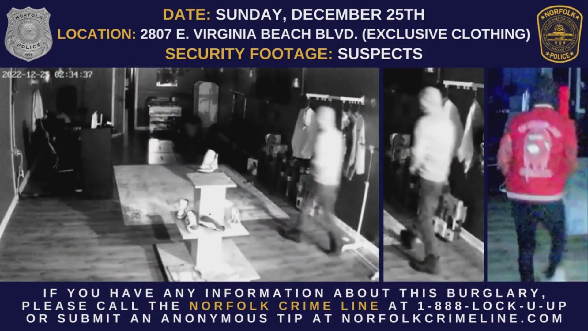 Police search for suspects in clothing store burglary in Norfolk – WAVY.com