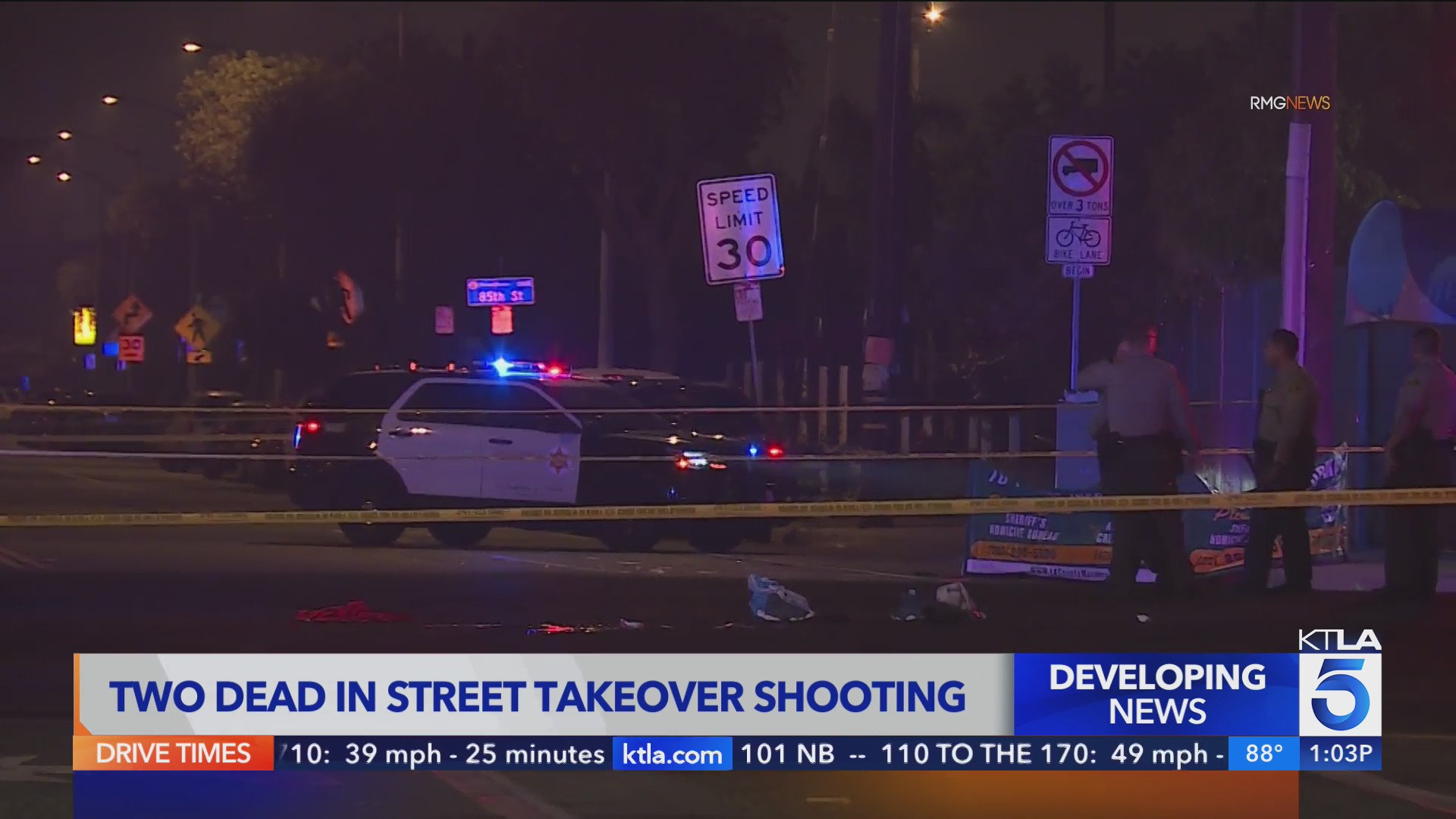Shooting leaves 2 dead following street takeover reports in South Los ...