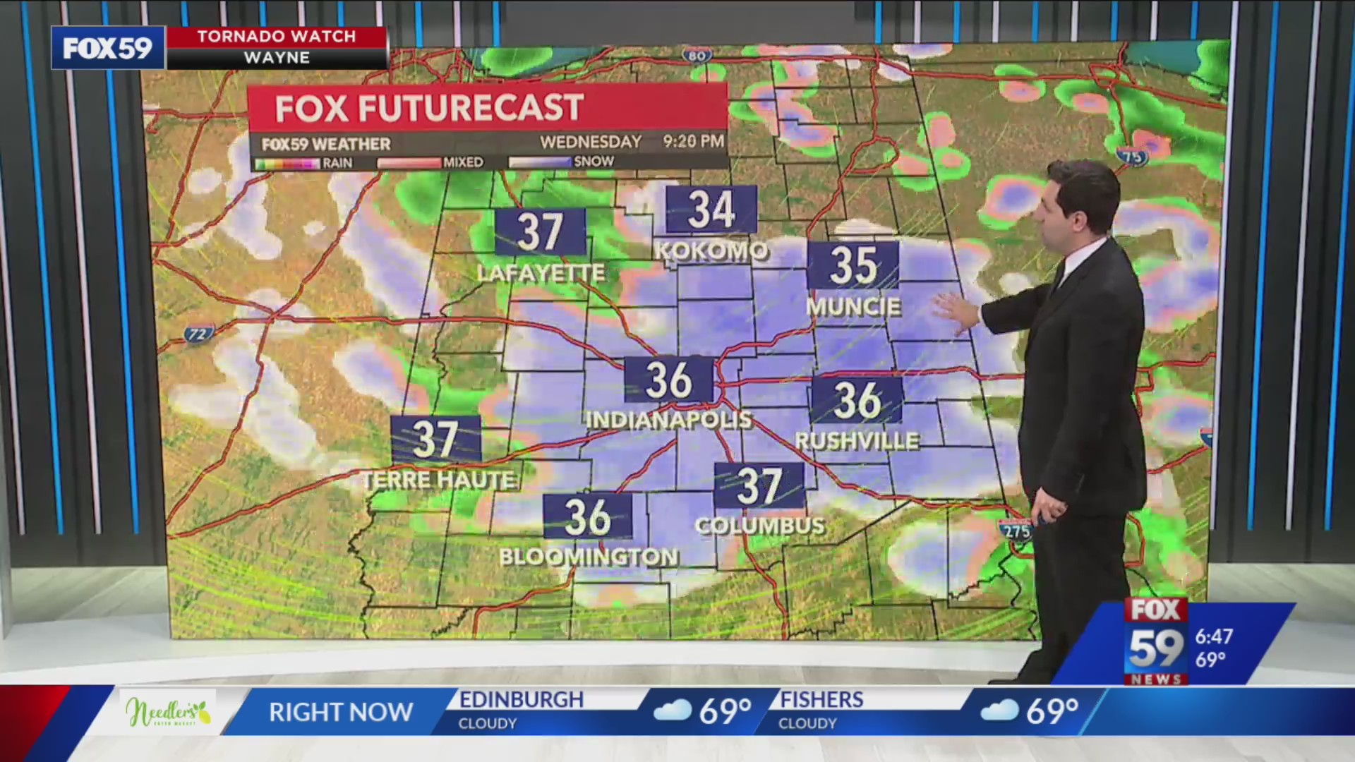 Storms move out, turning windy and colder with snow chances – Fox 59