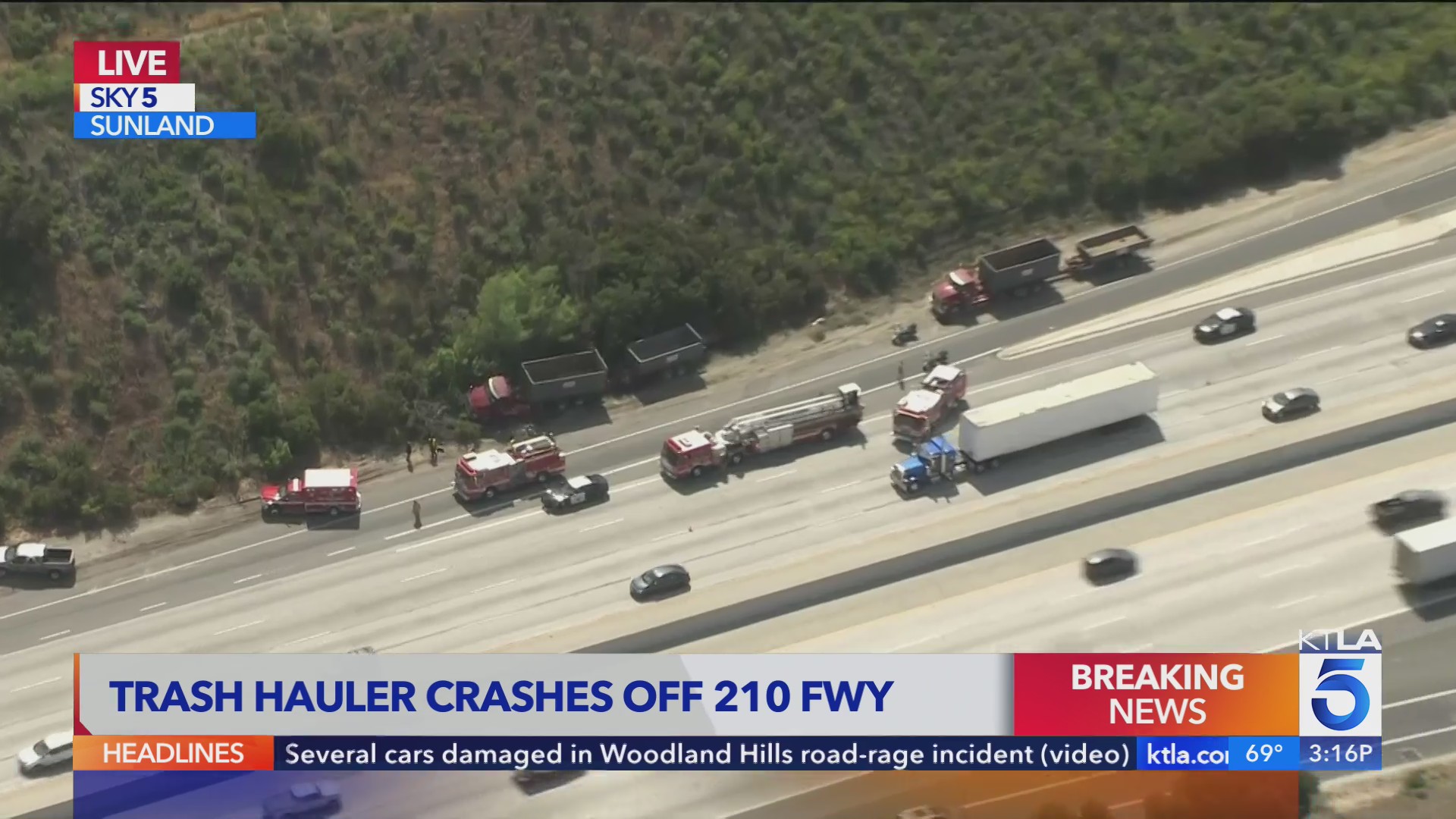 Big rig driver in ‘grave’ condition following crash near Sunland – KTLA