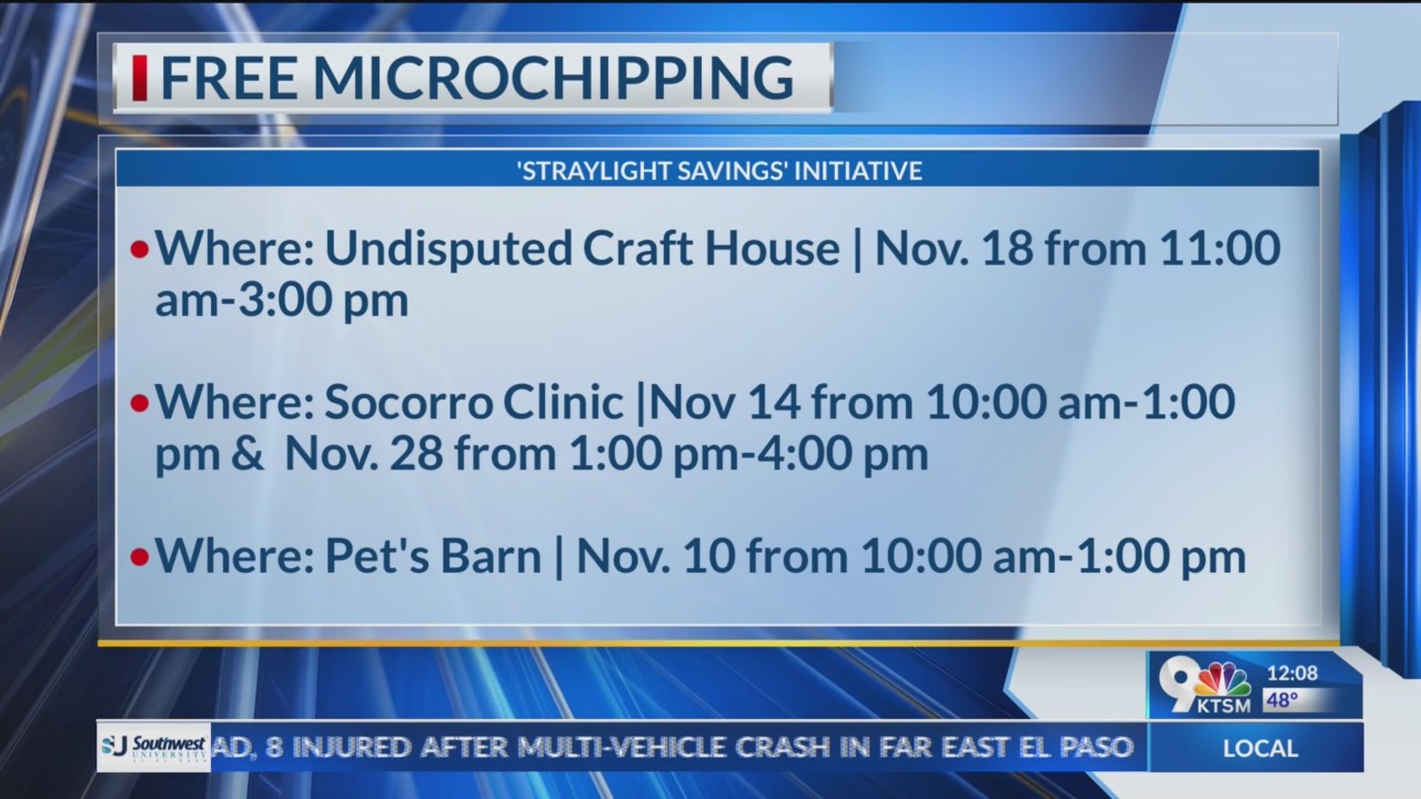 Free microchipping at the Undisputed Craft House KTSM 9 News