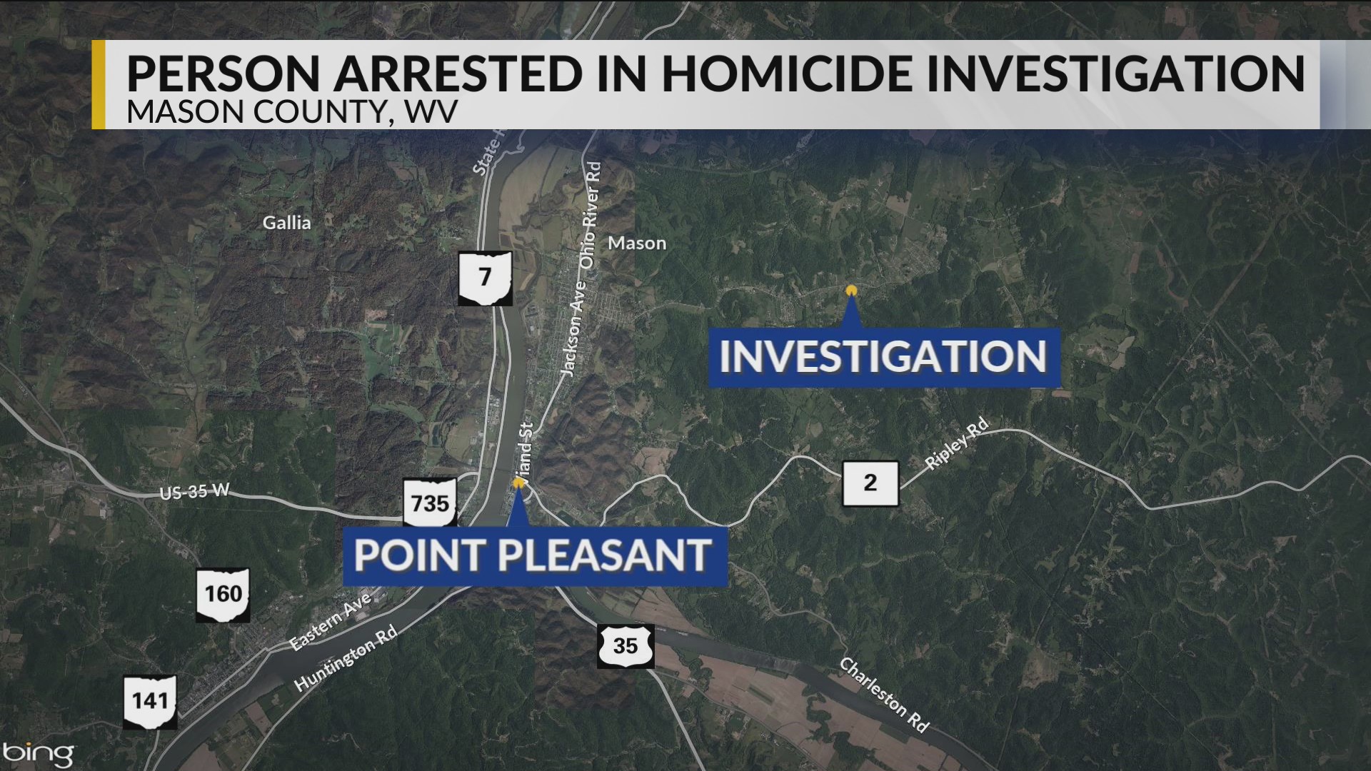 Person arrested in Mason County homicide investigation – WOWK 13 News