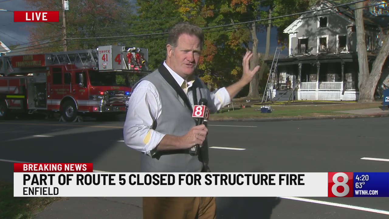 Route 5 in Enfield closed due to fire – WTNH.com