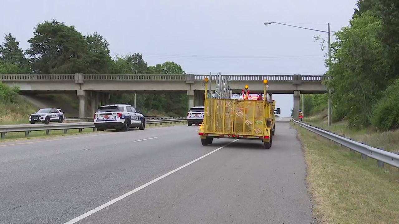Truck hits Clemmonsville Road bridge on Peters Creek Parkway in Winston