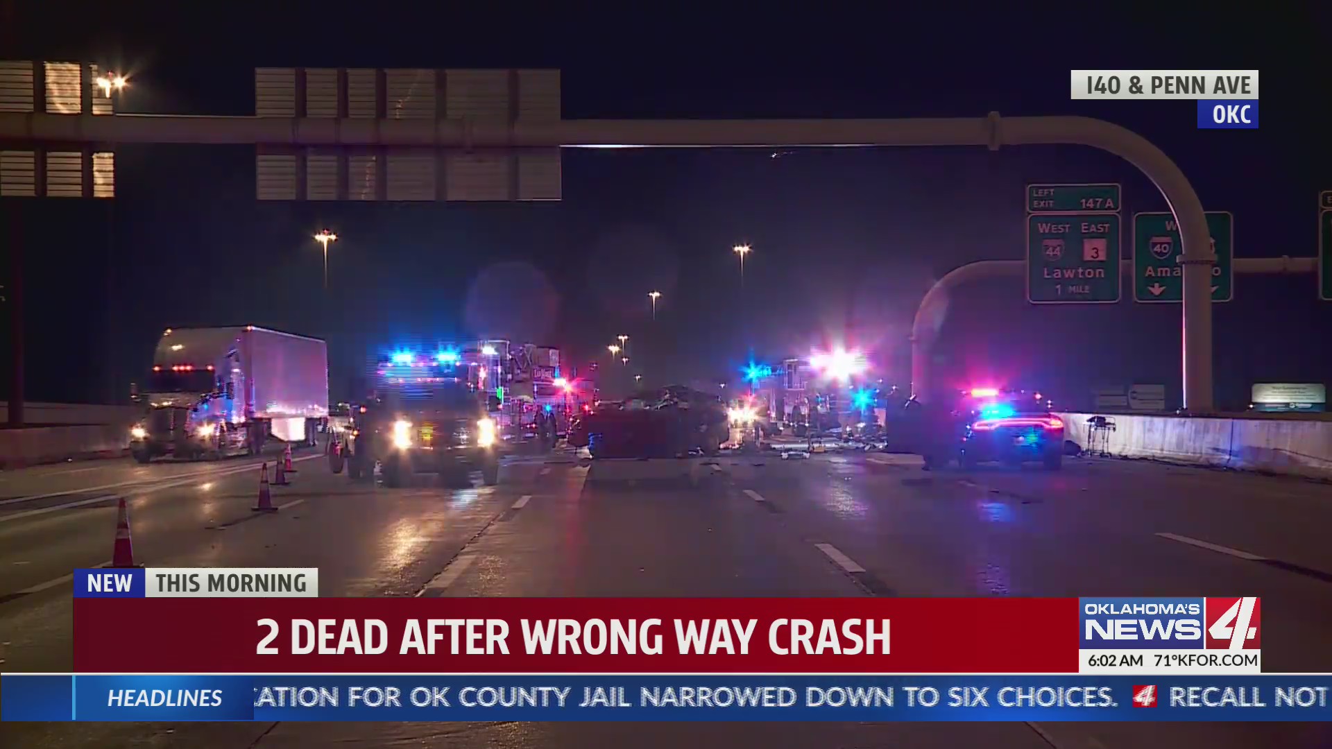 Two dead after wrong way crash in Oklahoma City – KFOR.com Oklahoma City