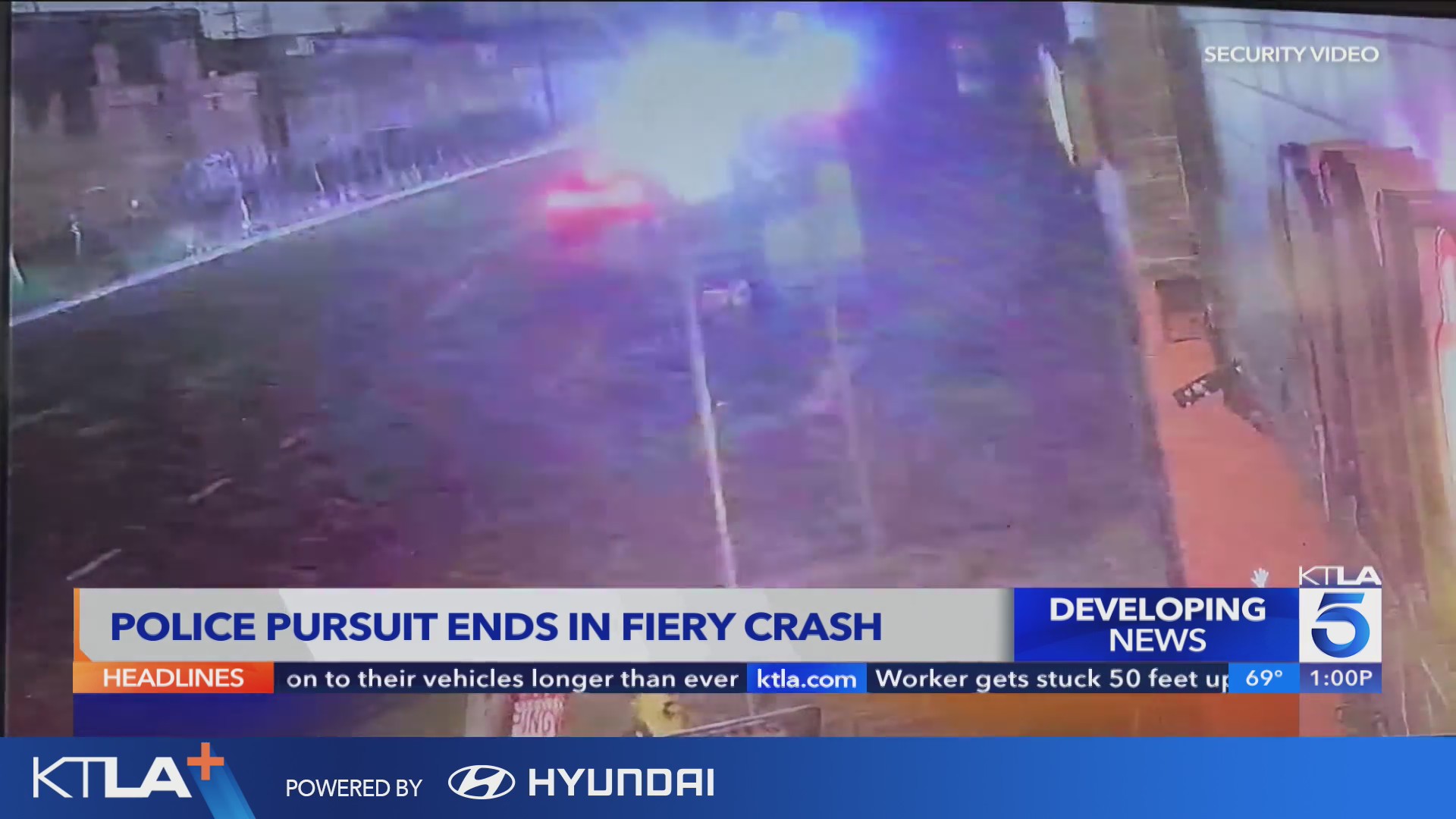 Police chase ends in fiery crash – KTLA