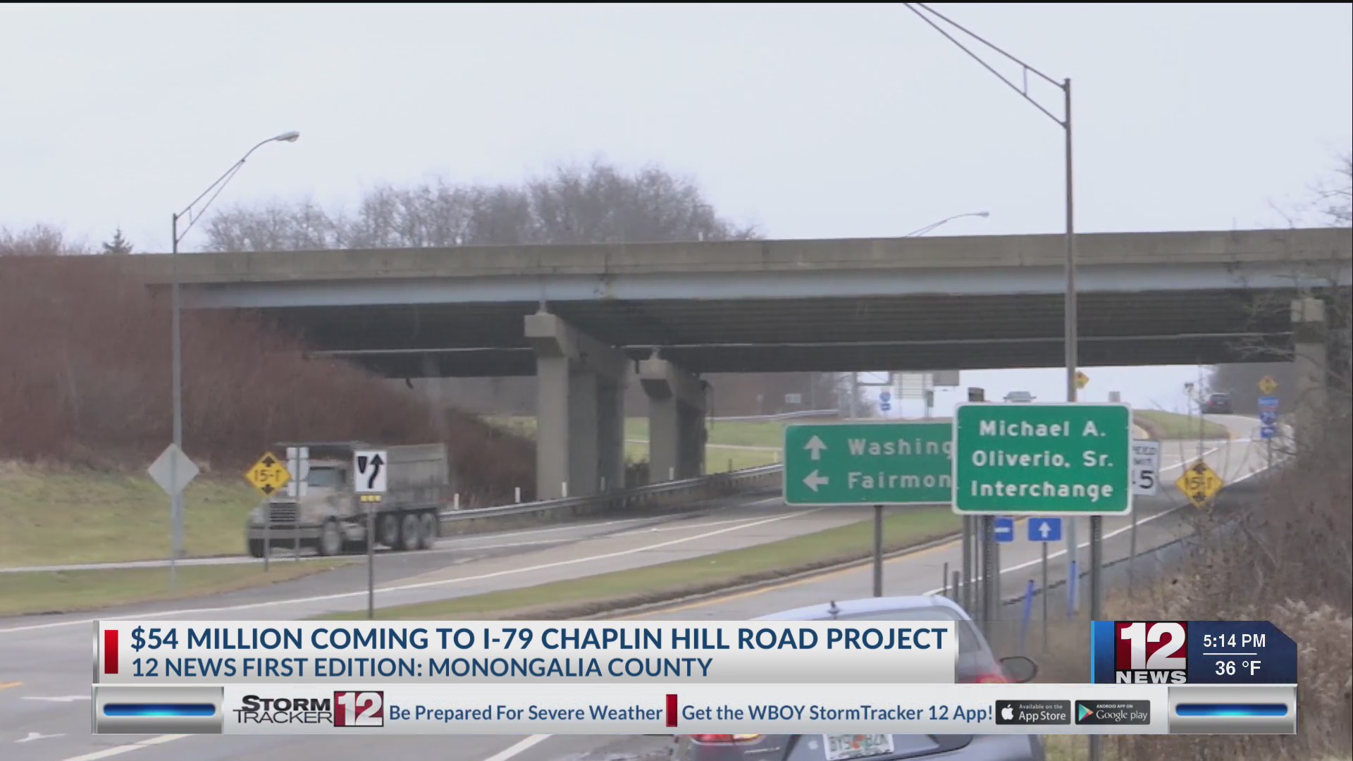 54 million coming to I79 Chaplin Hill Road project