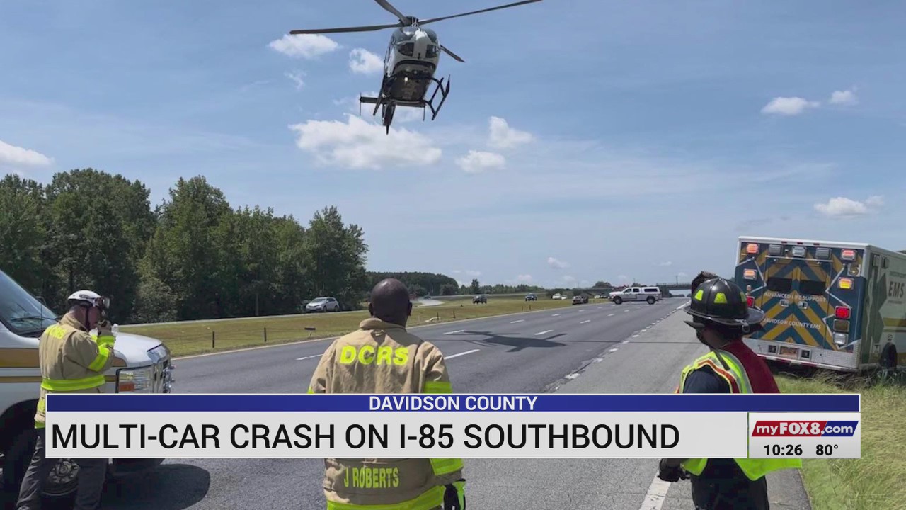 Multi-car crash shut down Interstate 85 South in Davidson County on ...