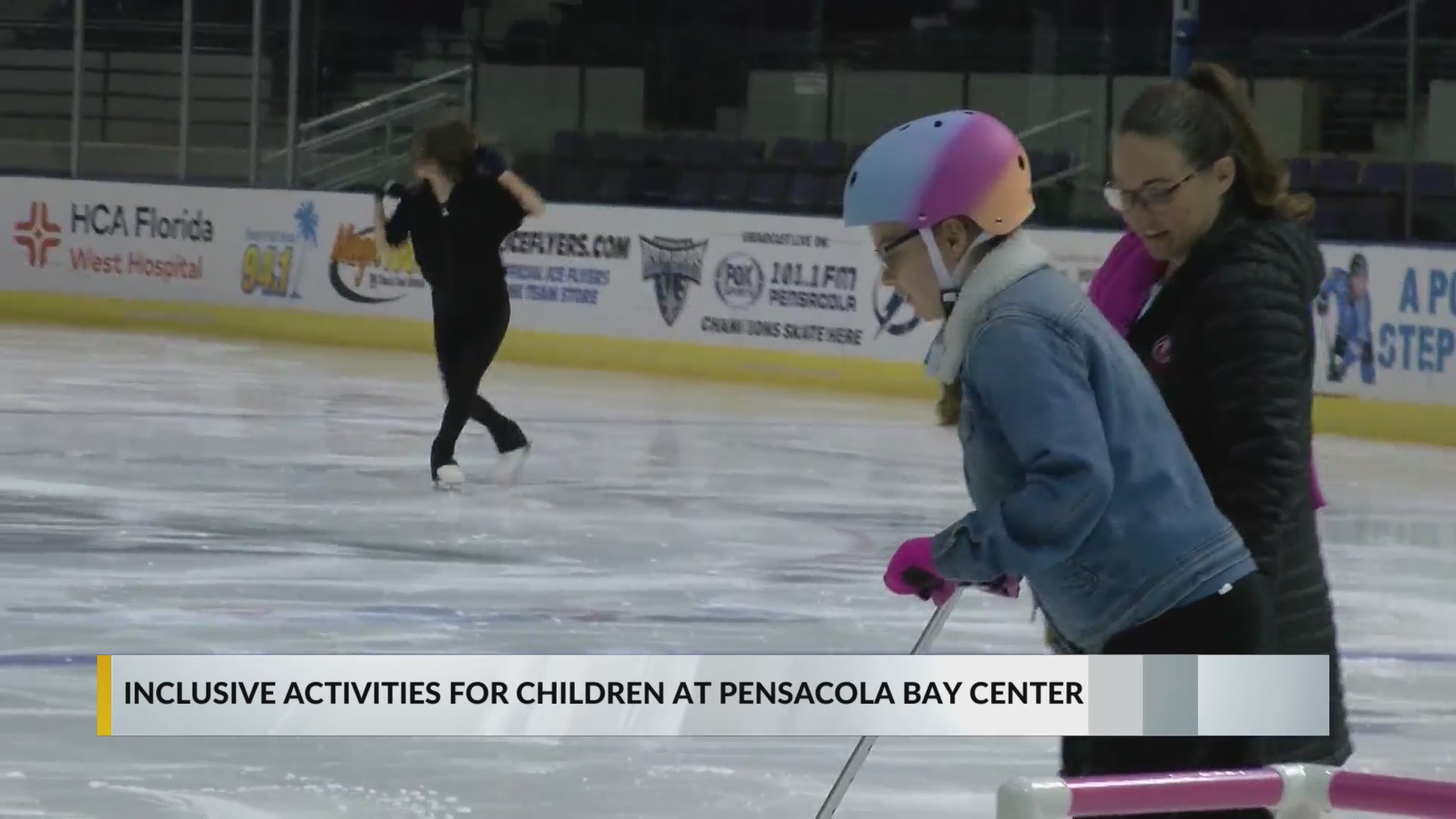 Adaptive Skating lessons at the Pensacola Bay Center help children with