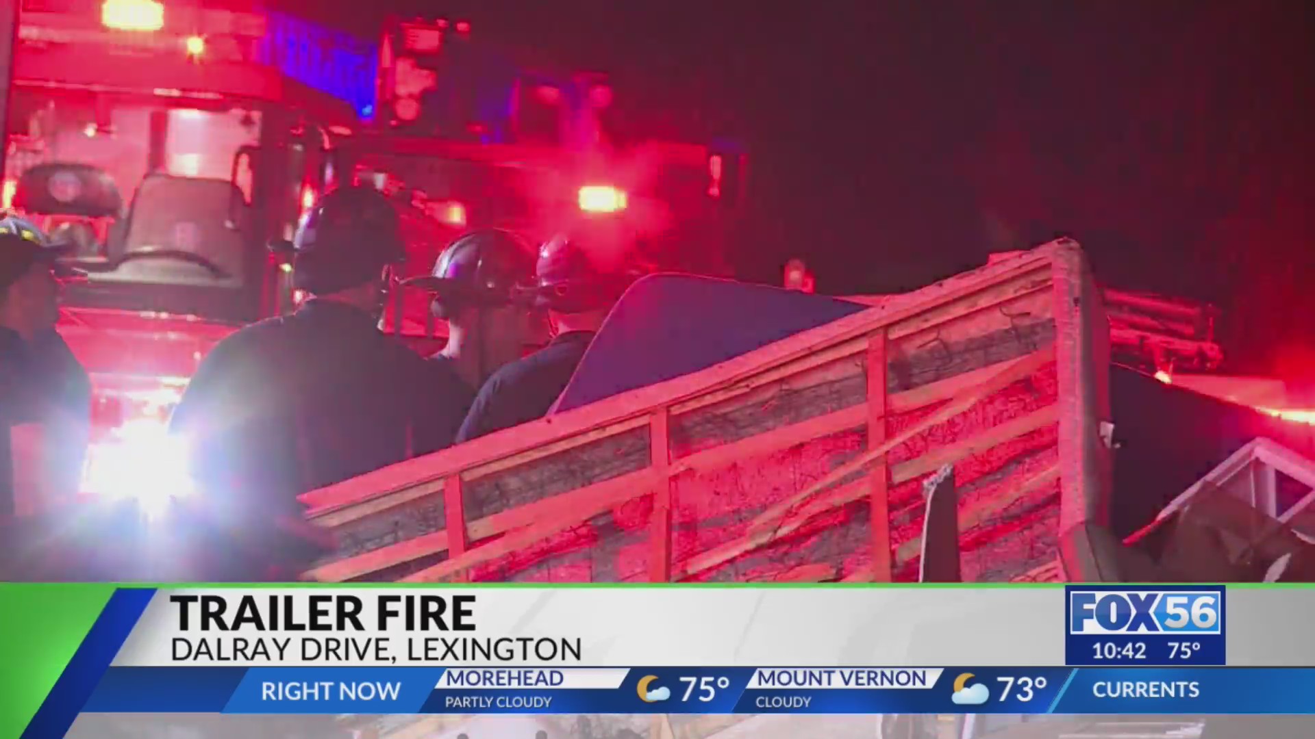 Trailer catches fire at Dalray Drive in Lexington – FOX 56 News