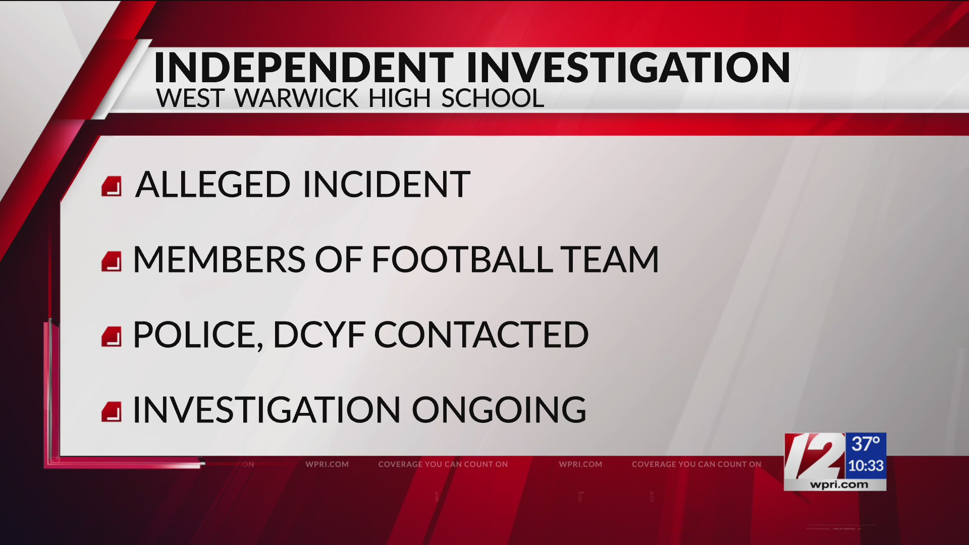 Allegations against West Warwick football players under investigation ...
