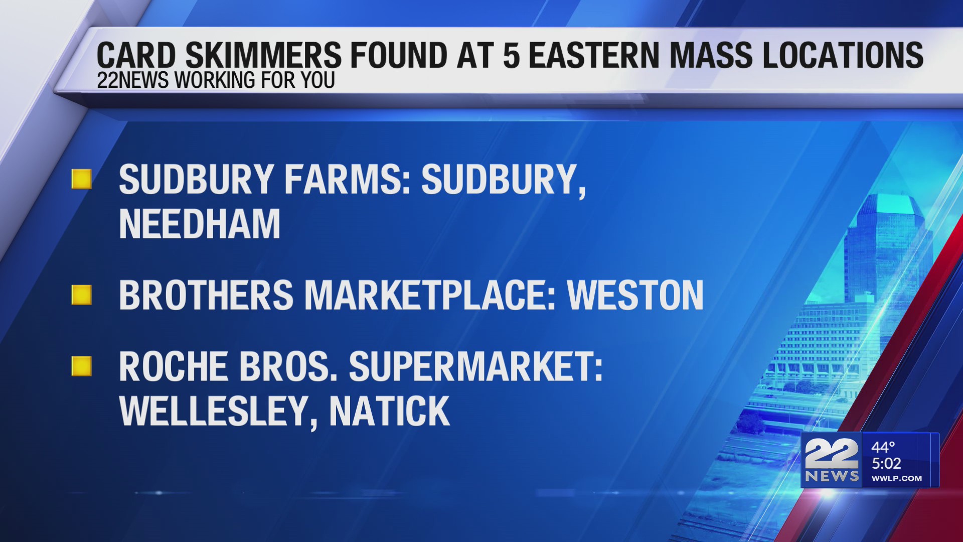 Massachusetts supermarket finds more card skimmers at several locations ...