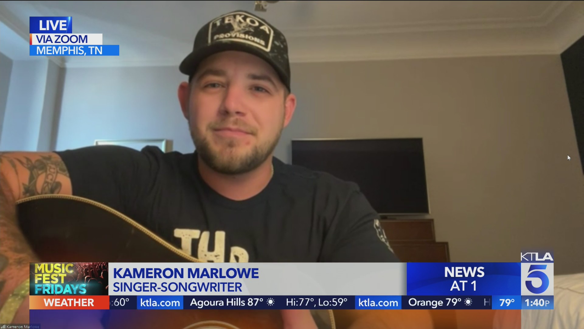 Singer-songwriter Kameron Marlowe performs ‘Girl on Fire’ – KTLA