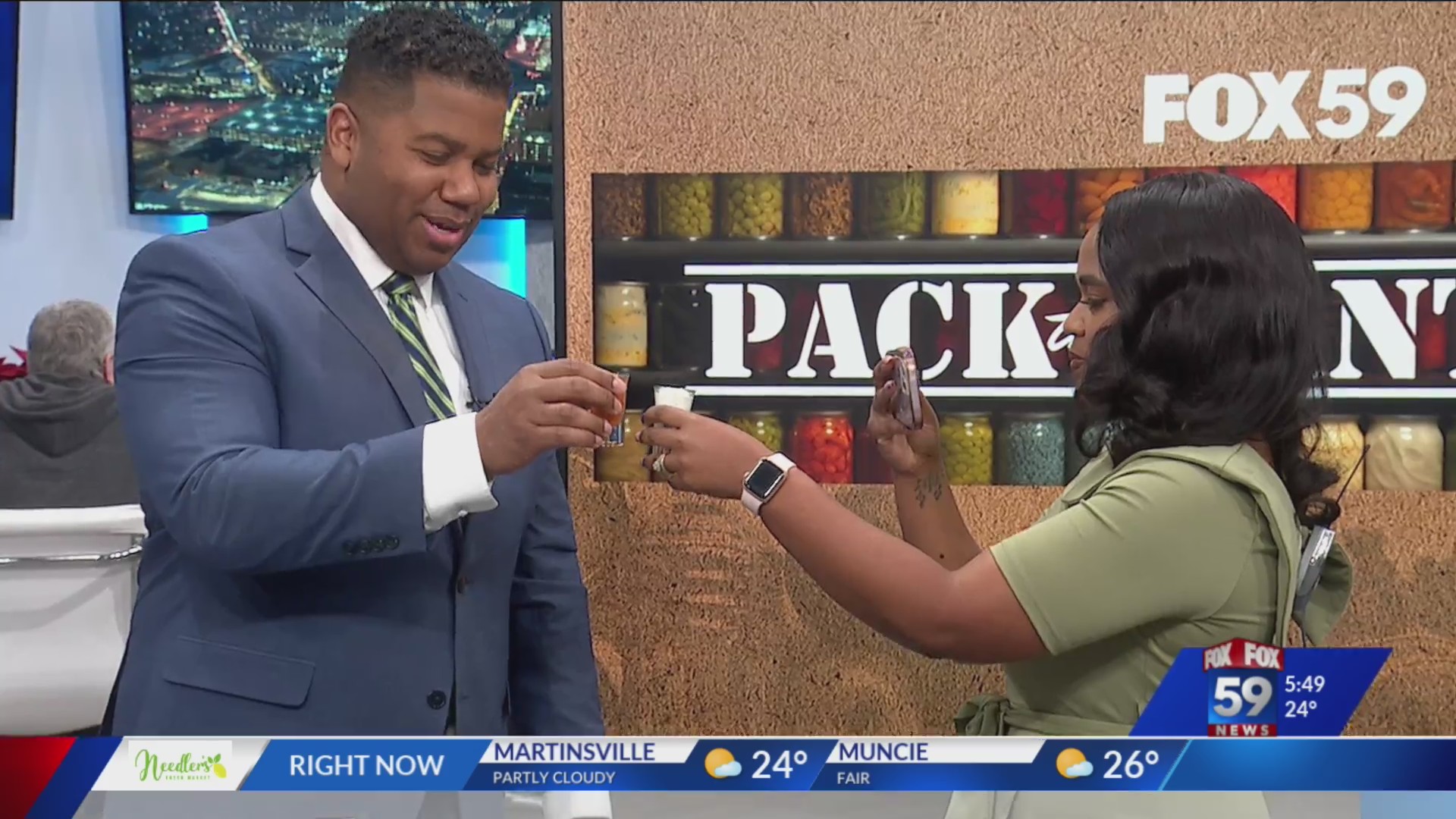Pack the Pantries: Nick McGill and Alia Blackburn drink pumpkin spice and blue cheese – Fox 59