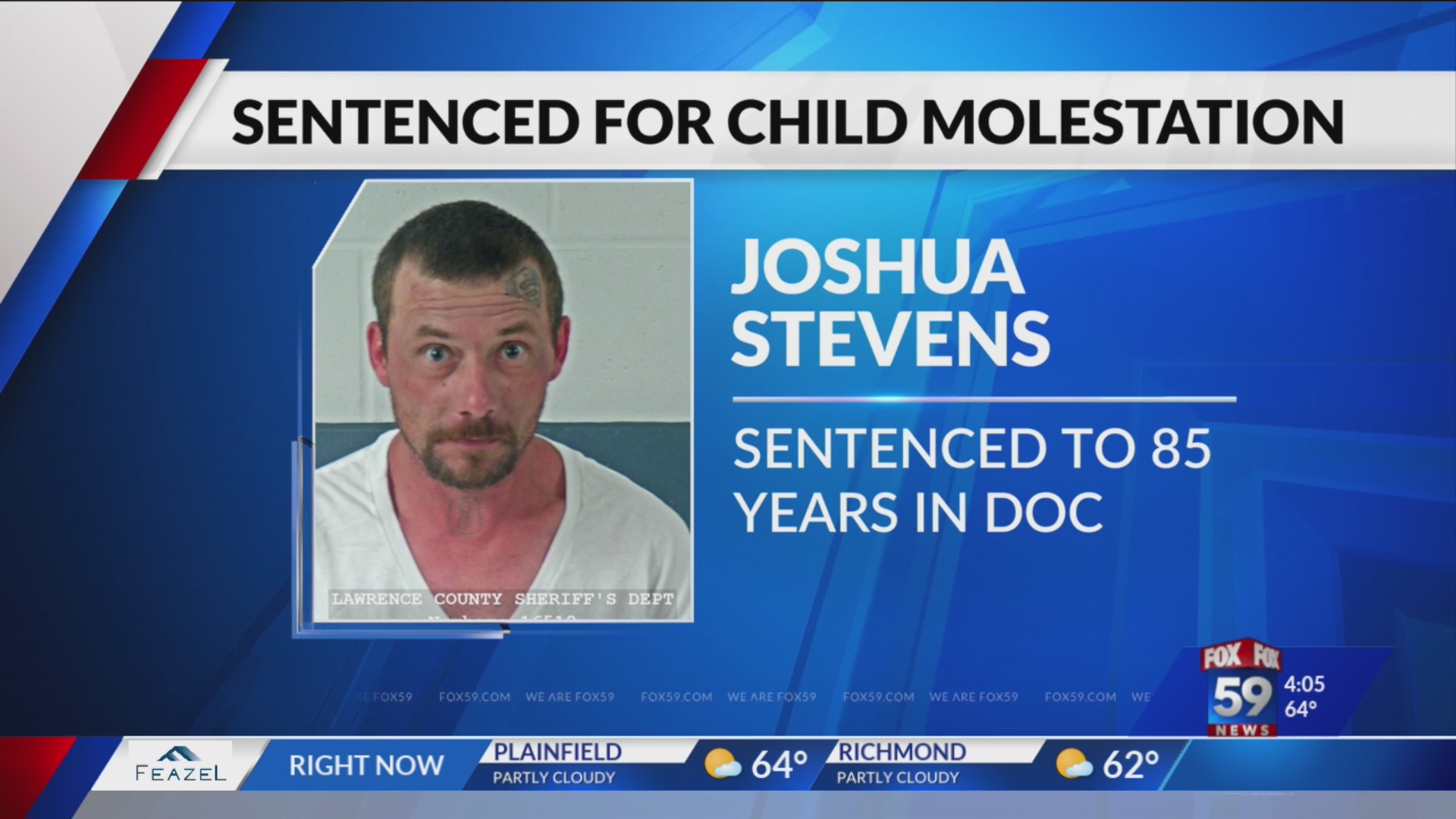 Bedford man sentenced to 85 years for child molestation – Fox 59