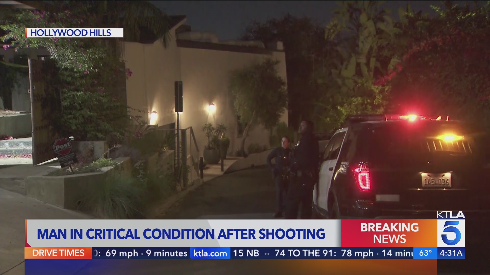Man shot by resident during attempt to enter Hollywood Hills home – KTLA