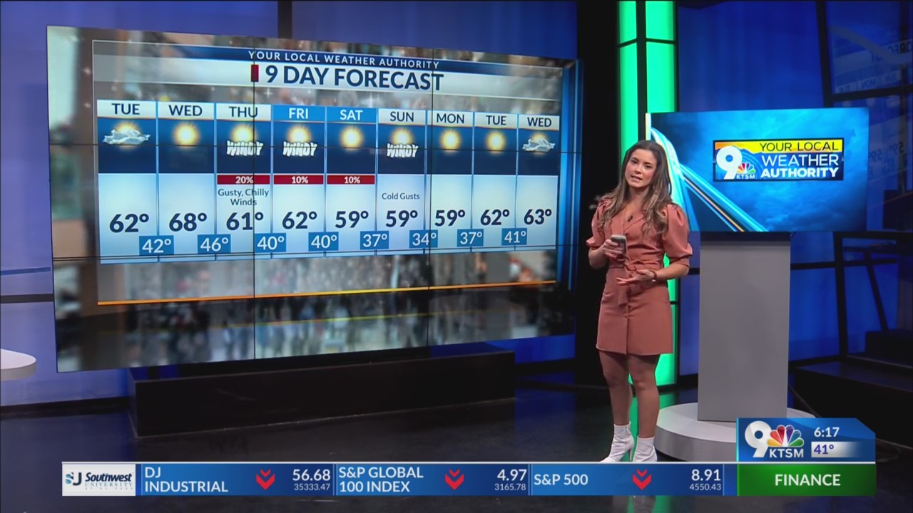 Tuesday morning weather with Jasmine Perry KTSM 9 News