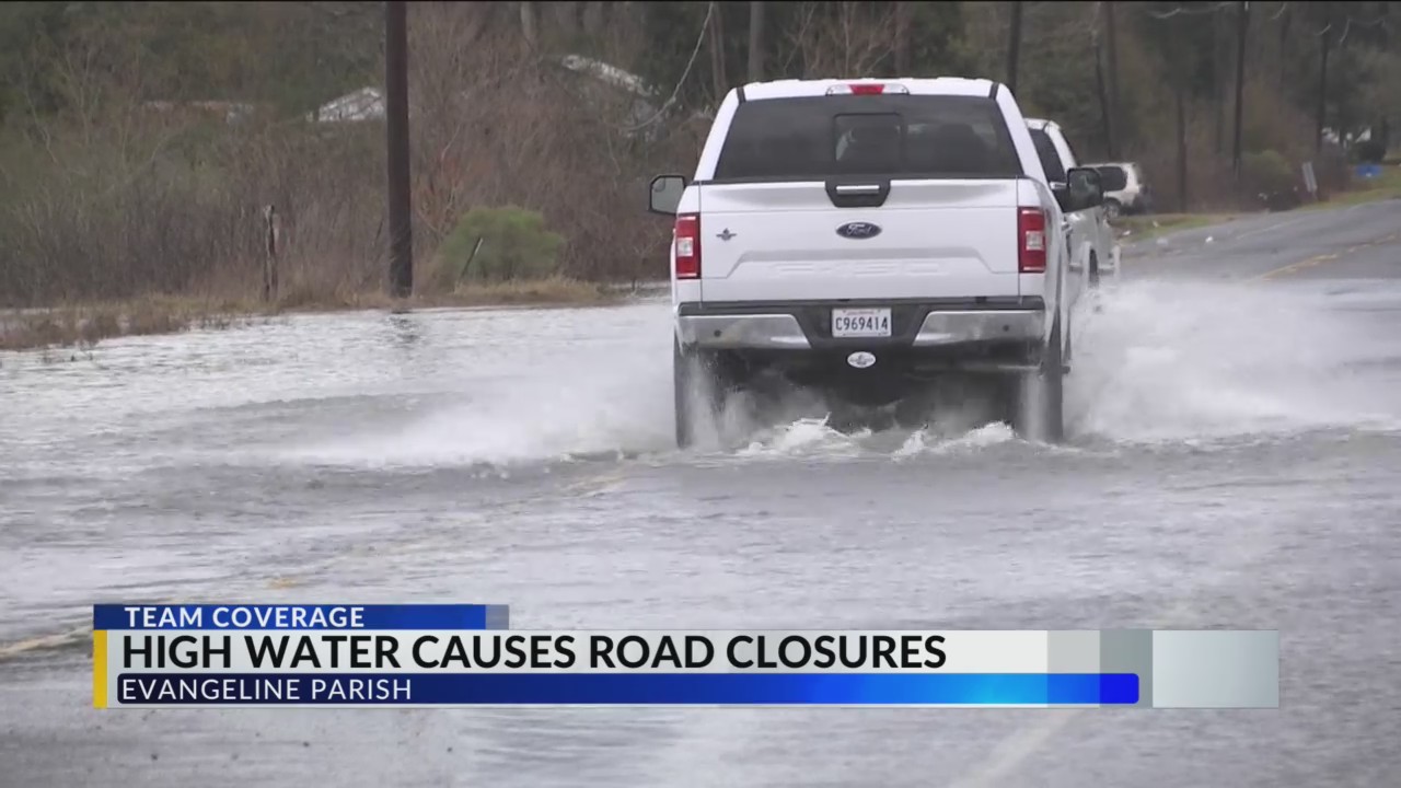 High water in Evangeline Parish causes road closures