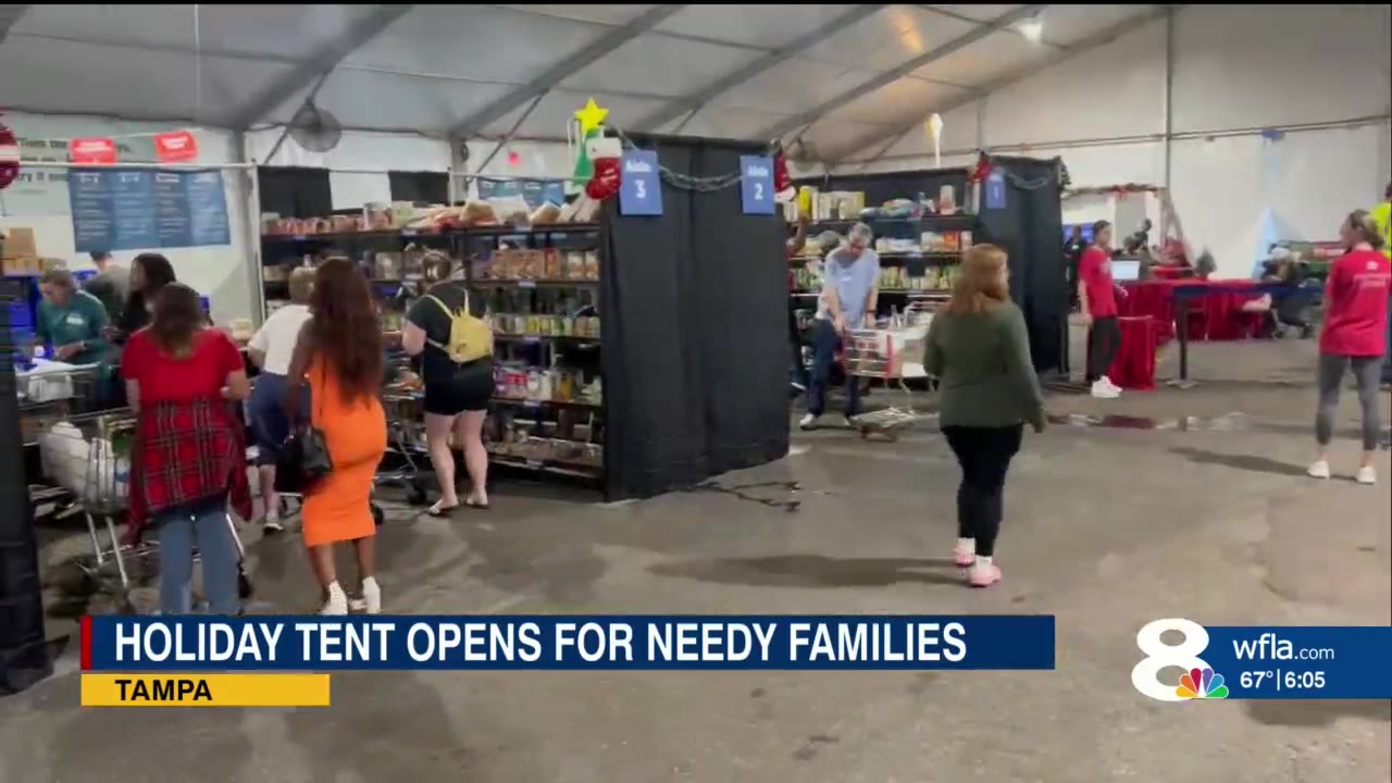 Holiday tents open up to help families in need for Christmas WFLA