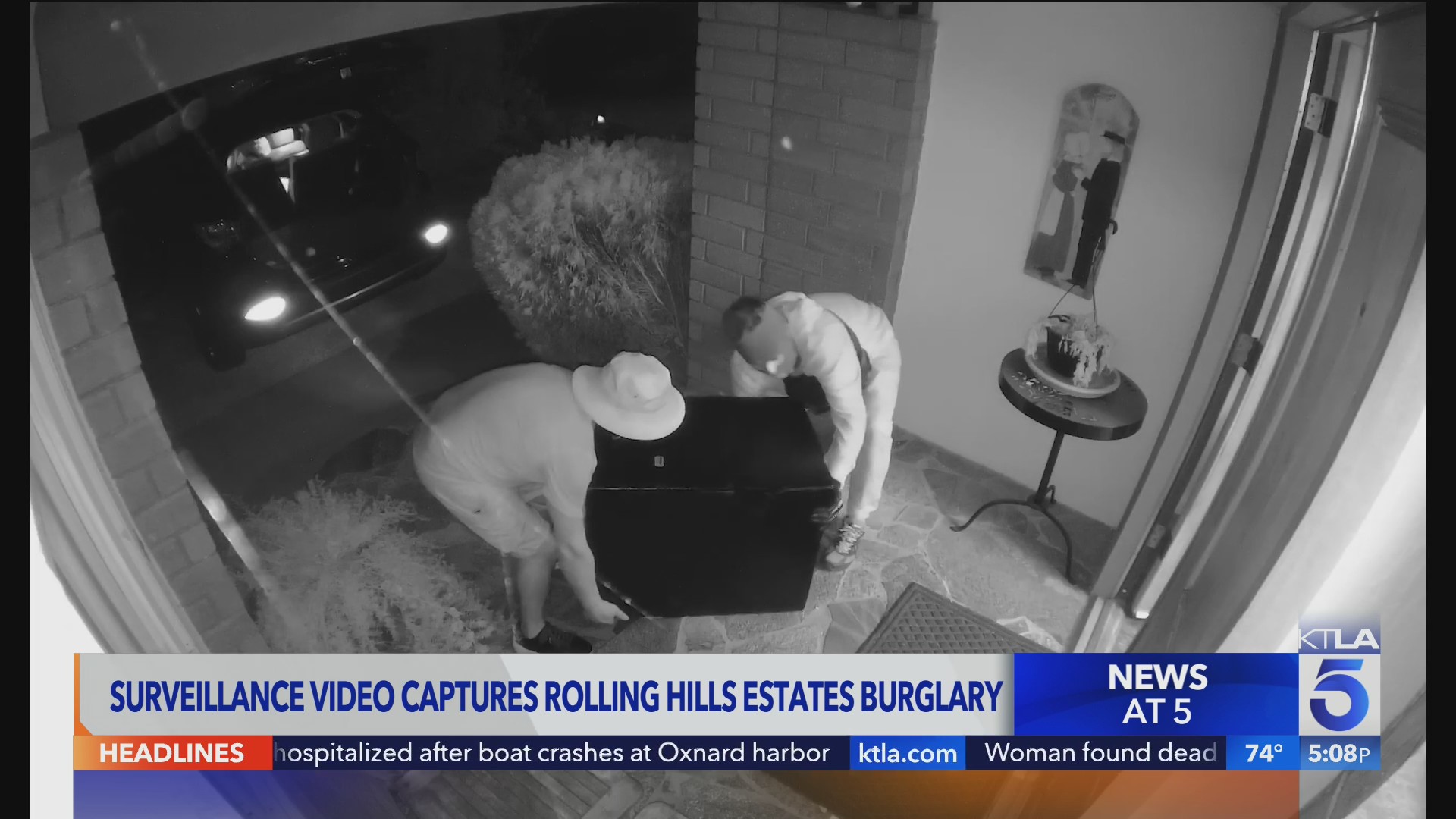 Caught on video: Thieves steal safe from home in Rolling Hills Estates ...