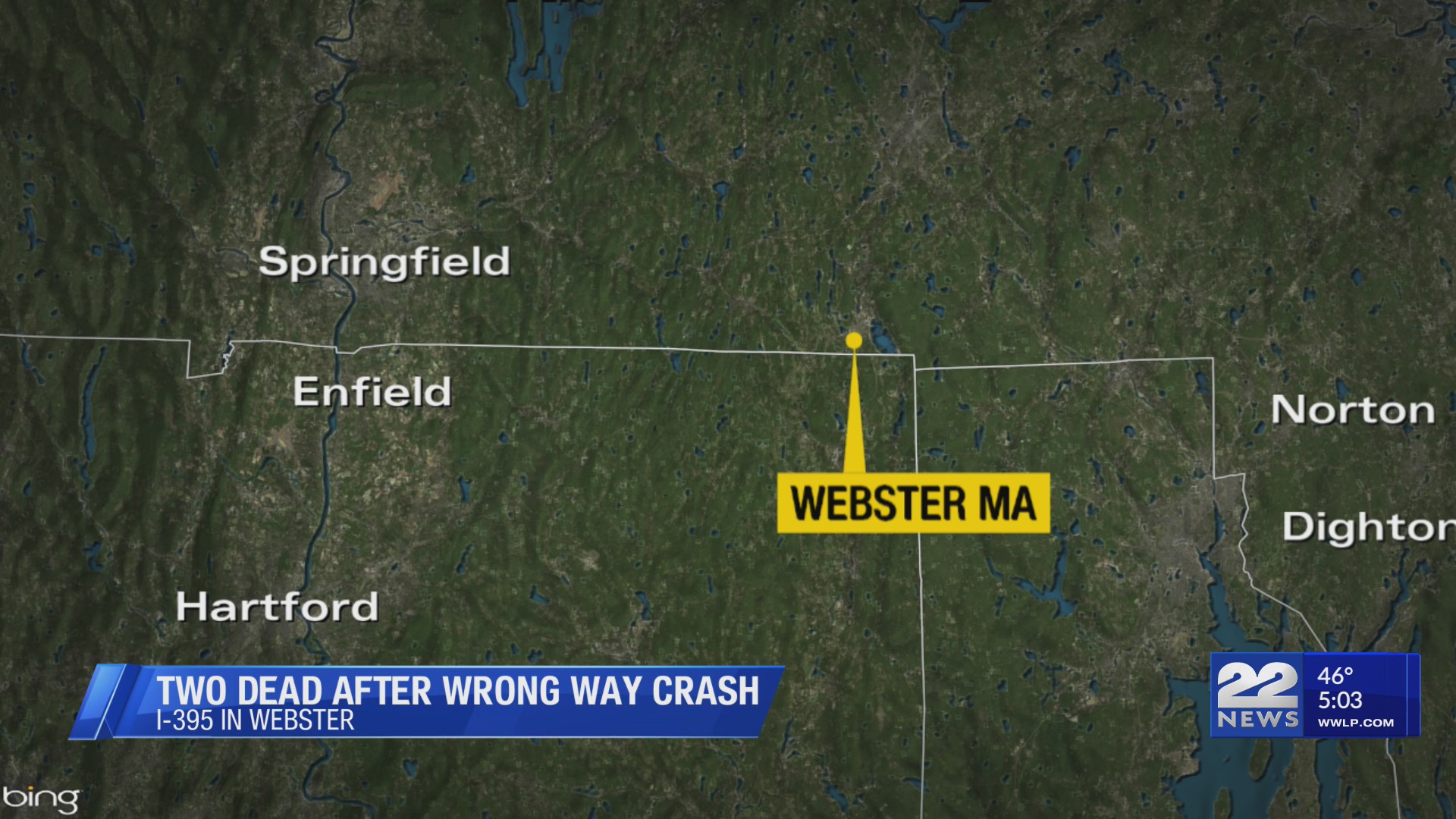 Two dead after wrongway crash on I395 in ster WWLP