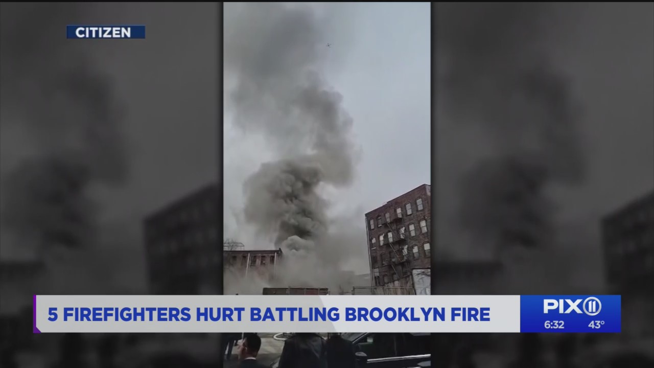 5 firefighters injured battling Brooklyn fire: FDNY – PIX11