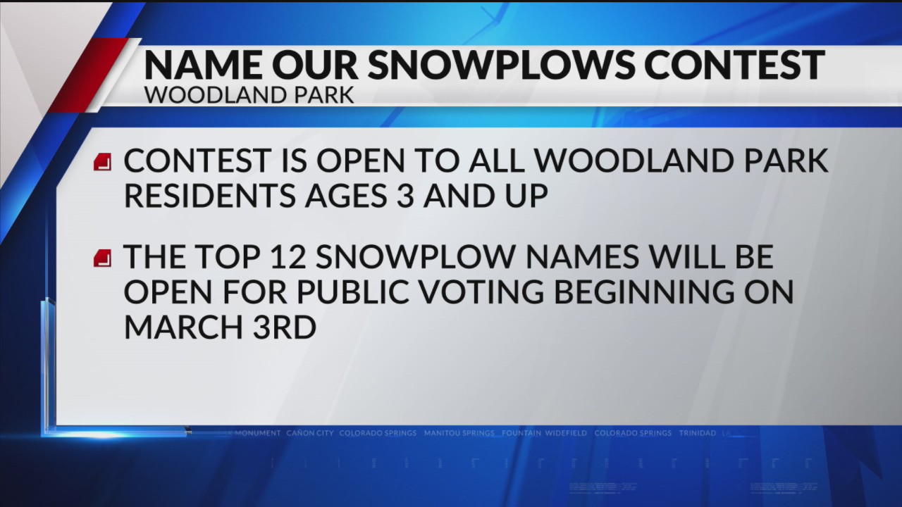 Woodland Park snowplow naming contest FOX21 News Colorado