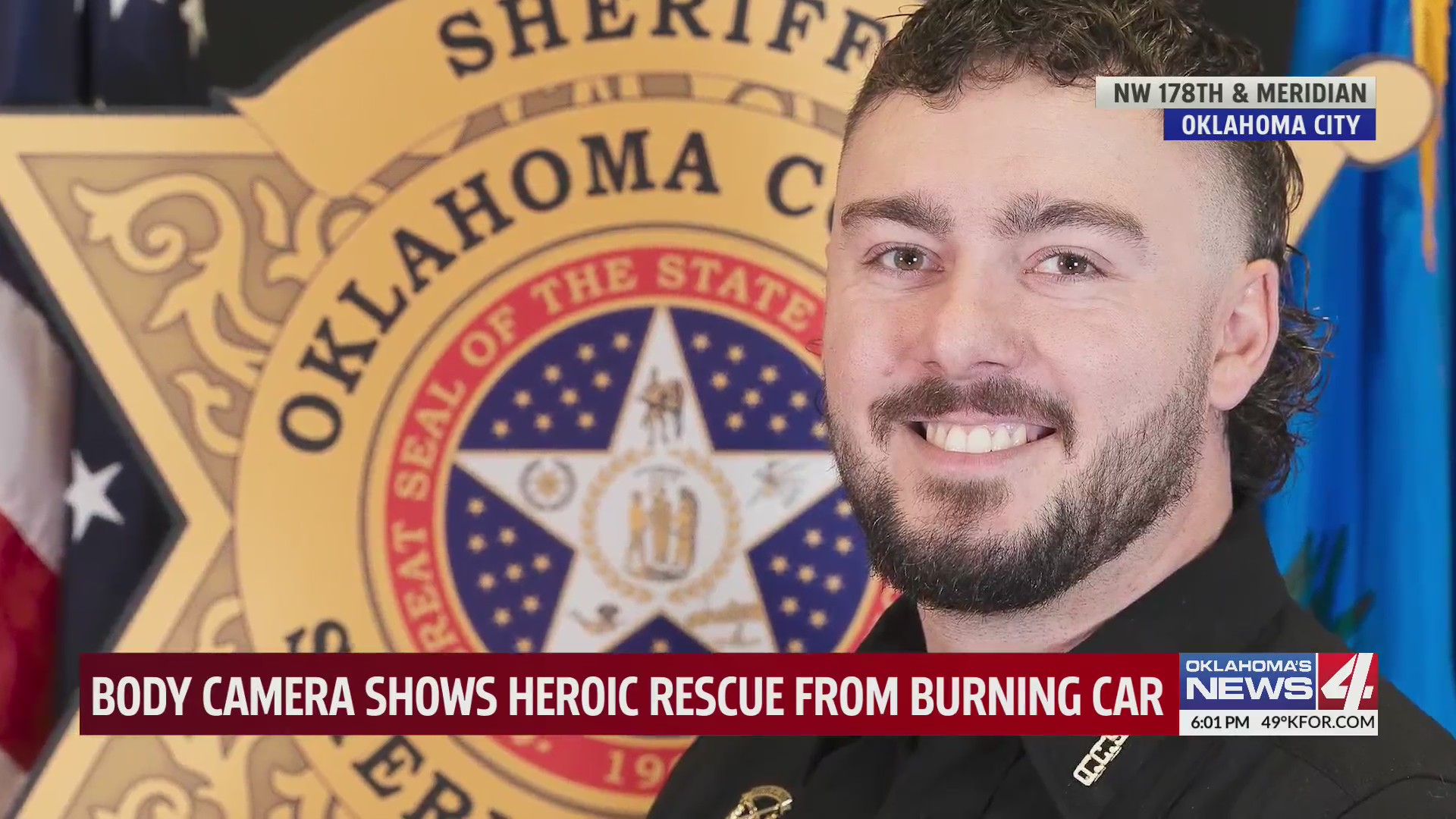 Body camera shows heroic rescue from burning car – KFOR.com Oklahoma City