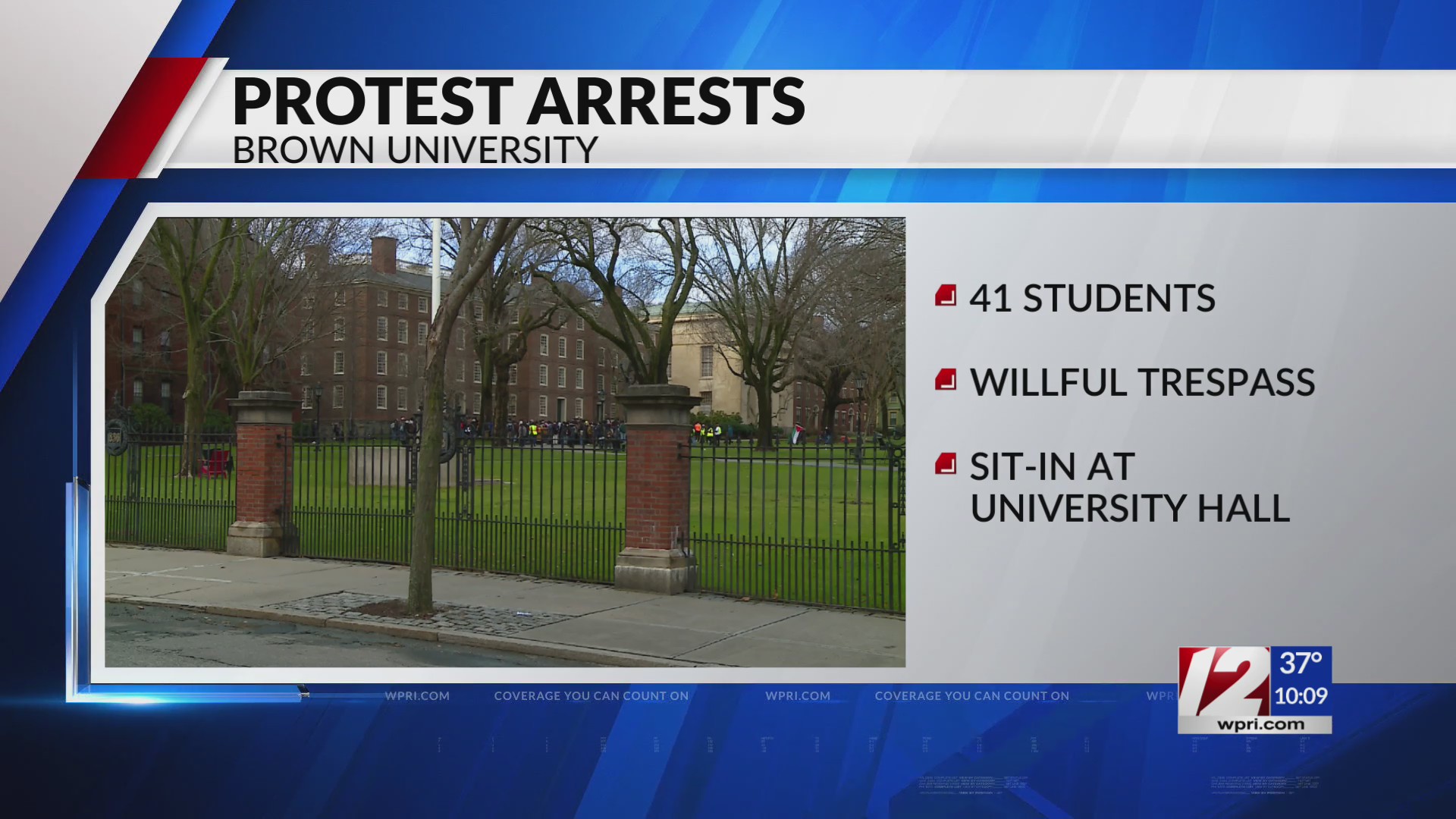 41 students arrested during Brown University protest – WPRI.com
