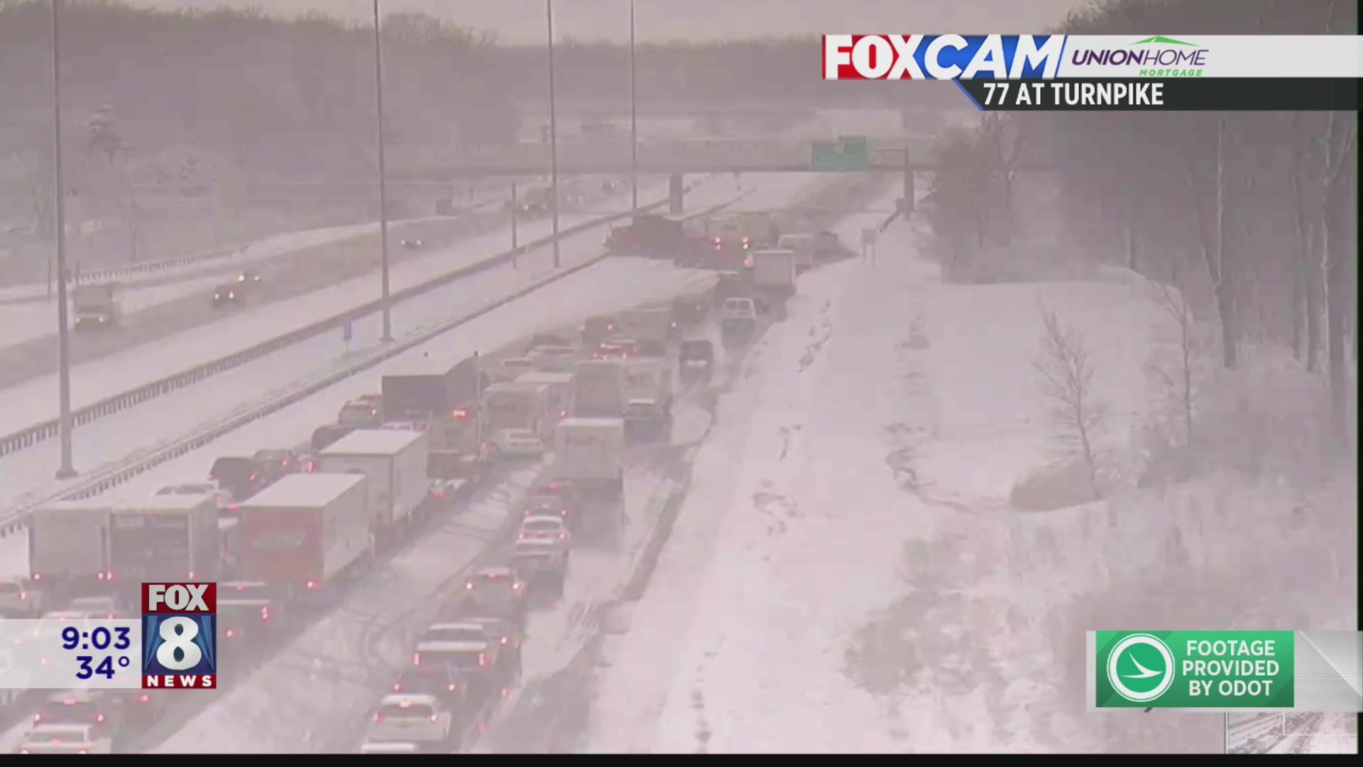 One lane getting by on I-77N at the Turnpike – Fox 8 Cleveland WJW