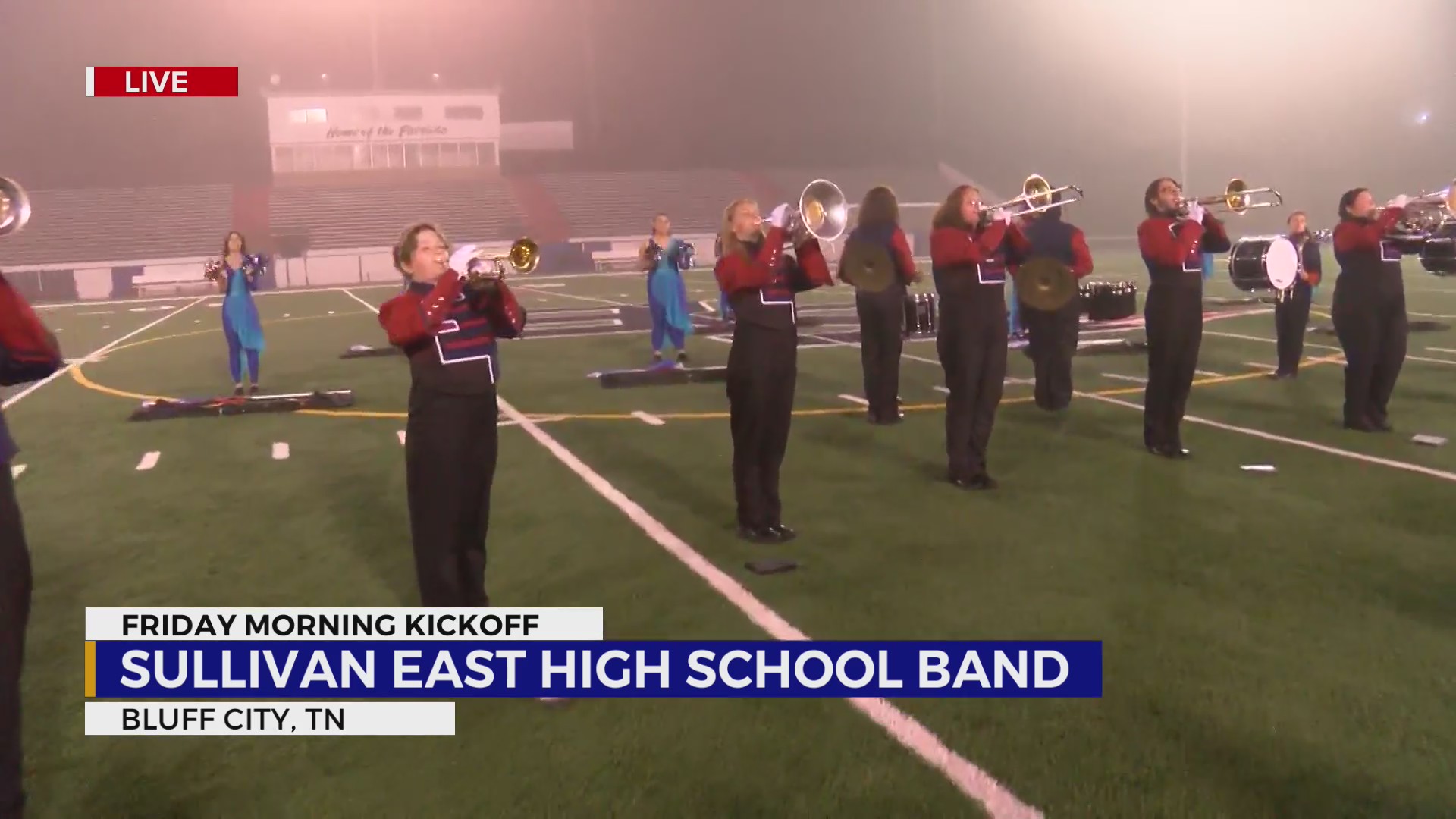 Friday Morning Kickoff Sullivan East High School Color Guard and Dance
