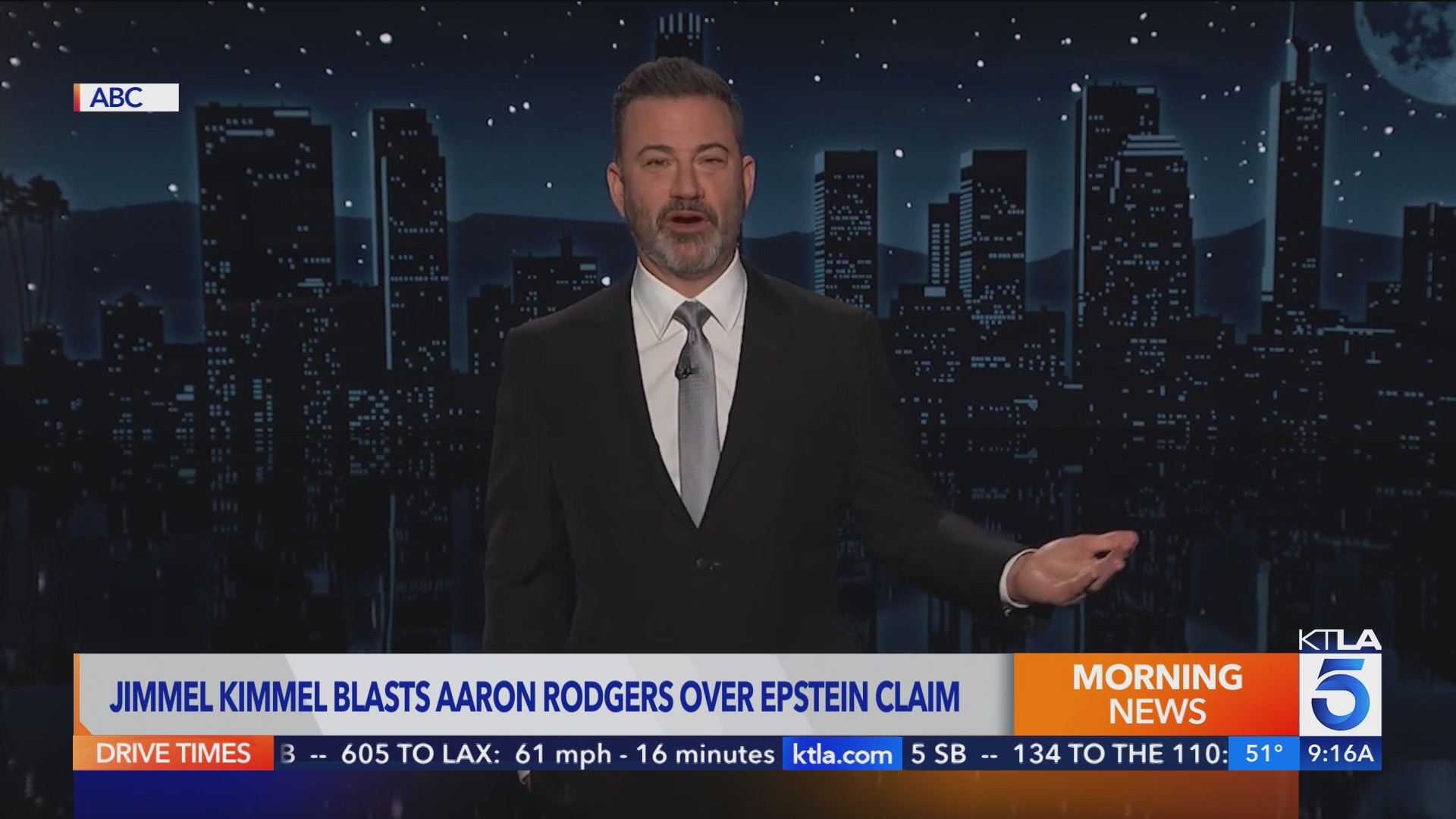 Jimmy Kimmel rips Aaron Rodgers in scathing late-night monologue