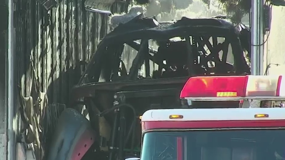Big rig carrying monster trucks catches fire on Sacramento highway ...