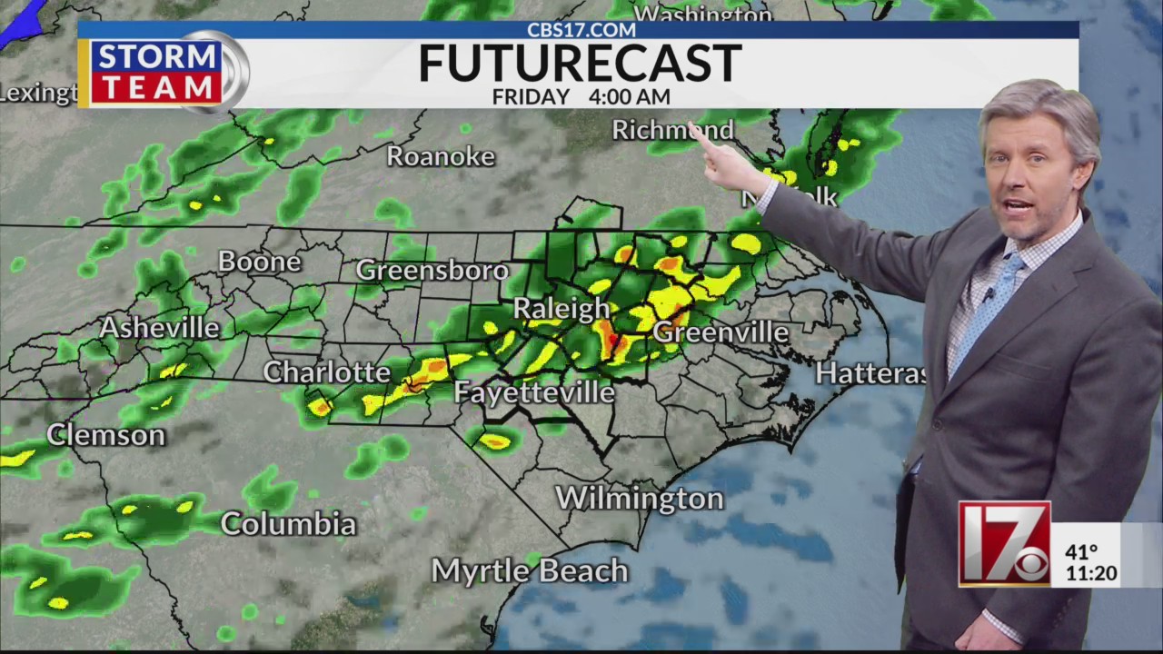 Clouds, rain, warmer temps on the way to central NC – CBS17.com