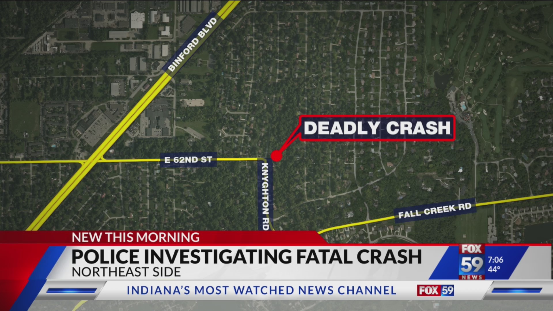 1 person killed in overnight crash south of Binford Blvd. Fox 59