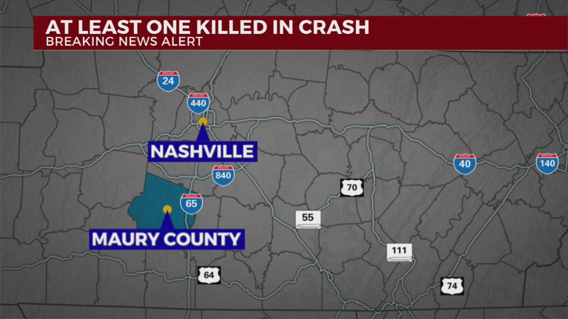 At least one person killed in Maury County, TN crash – WKRN News 2