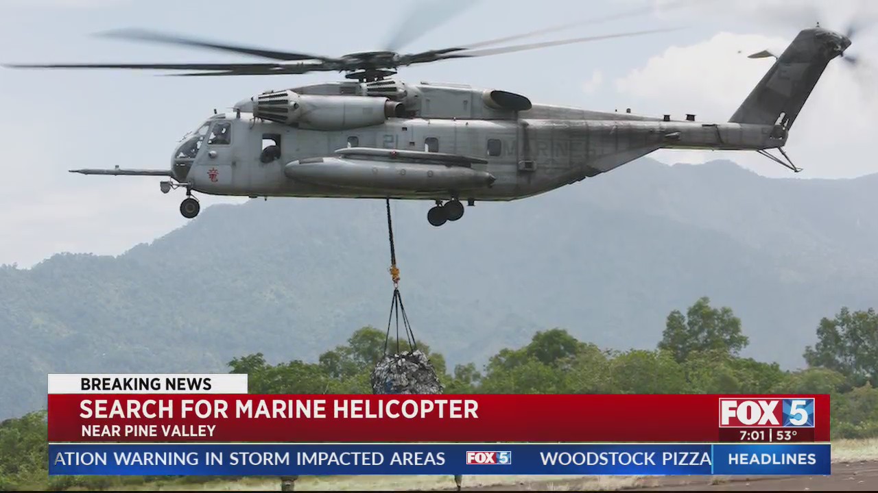 Search Underway For Marine Helicopter – FOX 5 San Diego & KUSI News