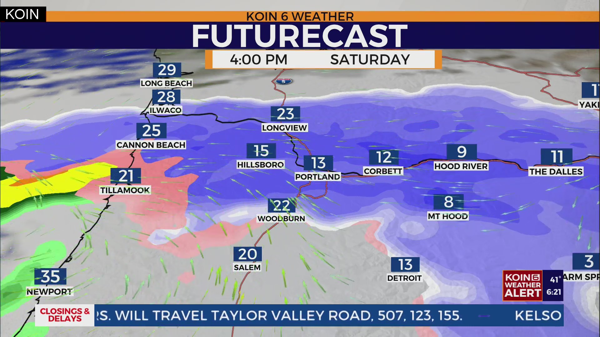 Heads up! Winter weather returns to Portland Friday & Saturday – KOIN.com