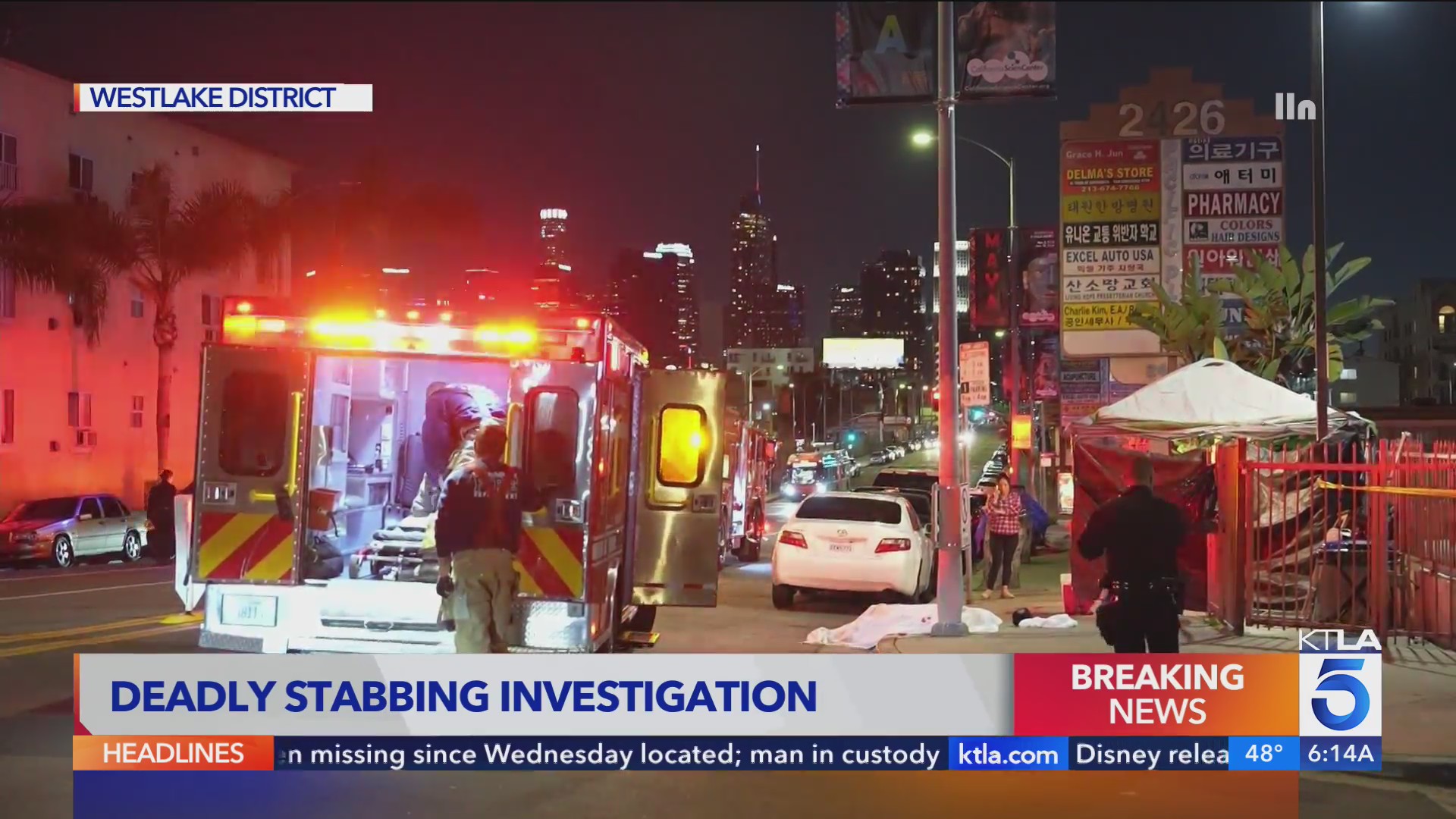 Man found fatally stabbed in Westlake – KTLA