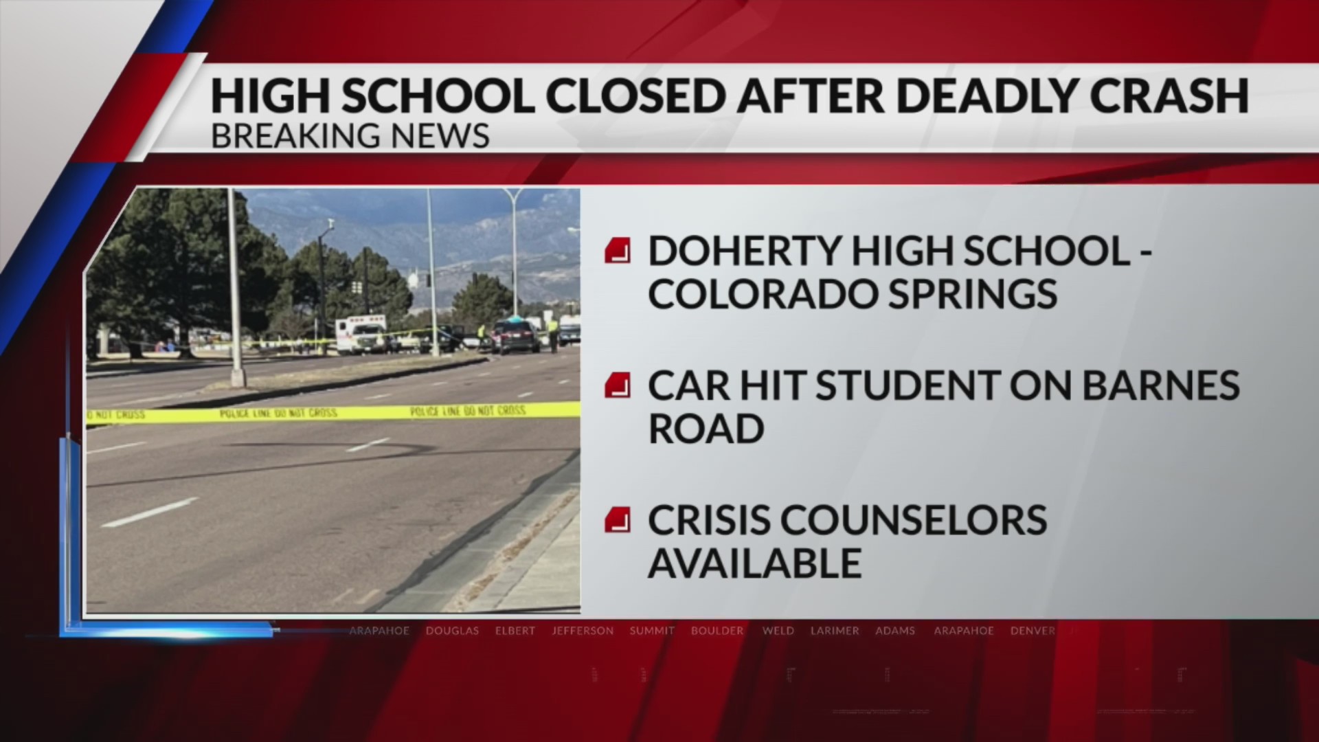Doherty High School closes after deadly crash involving student FOX31
