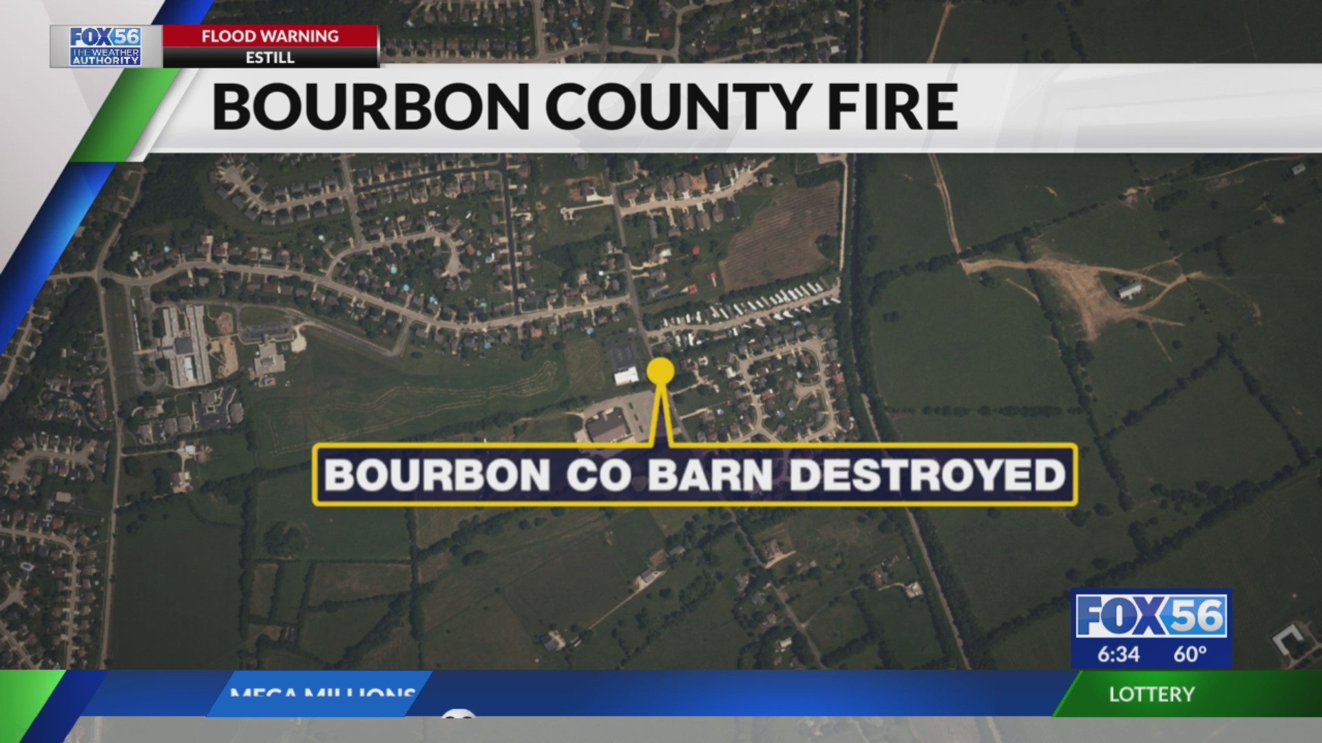 Lightning sparks barn fire in Bourbon County, animals trapped inside