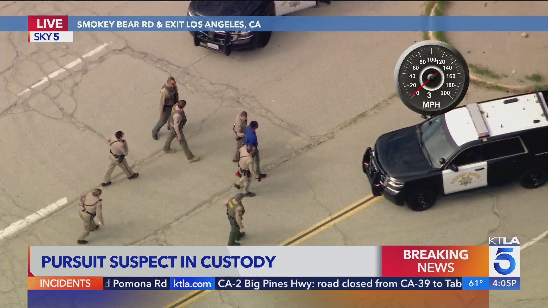 Suspect in custody after pursuit – KTLA