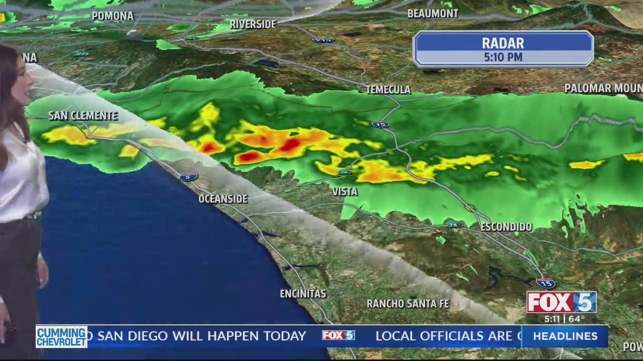 Flood advisory issued as rain, thunderstorms hit San Diego County – FOX ...