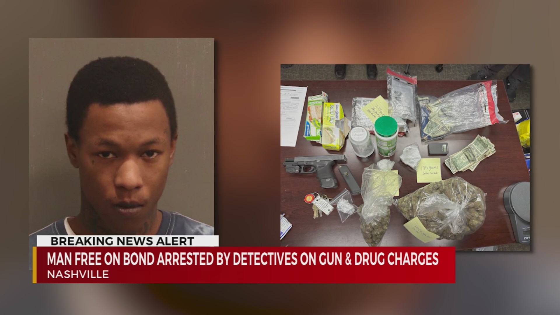 Man free on bond arrested on gun, drug charges – WKRN News 2