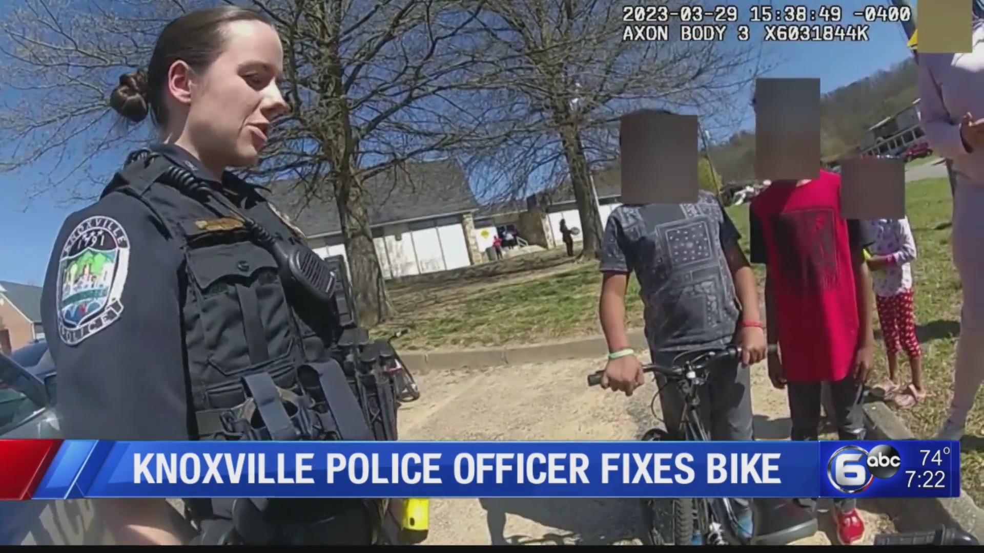 Knoxville Police Officer fixes bike – WATE 6 On Your Side