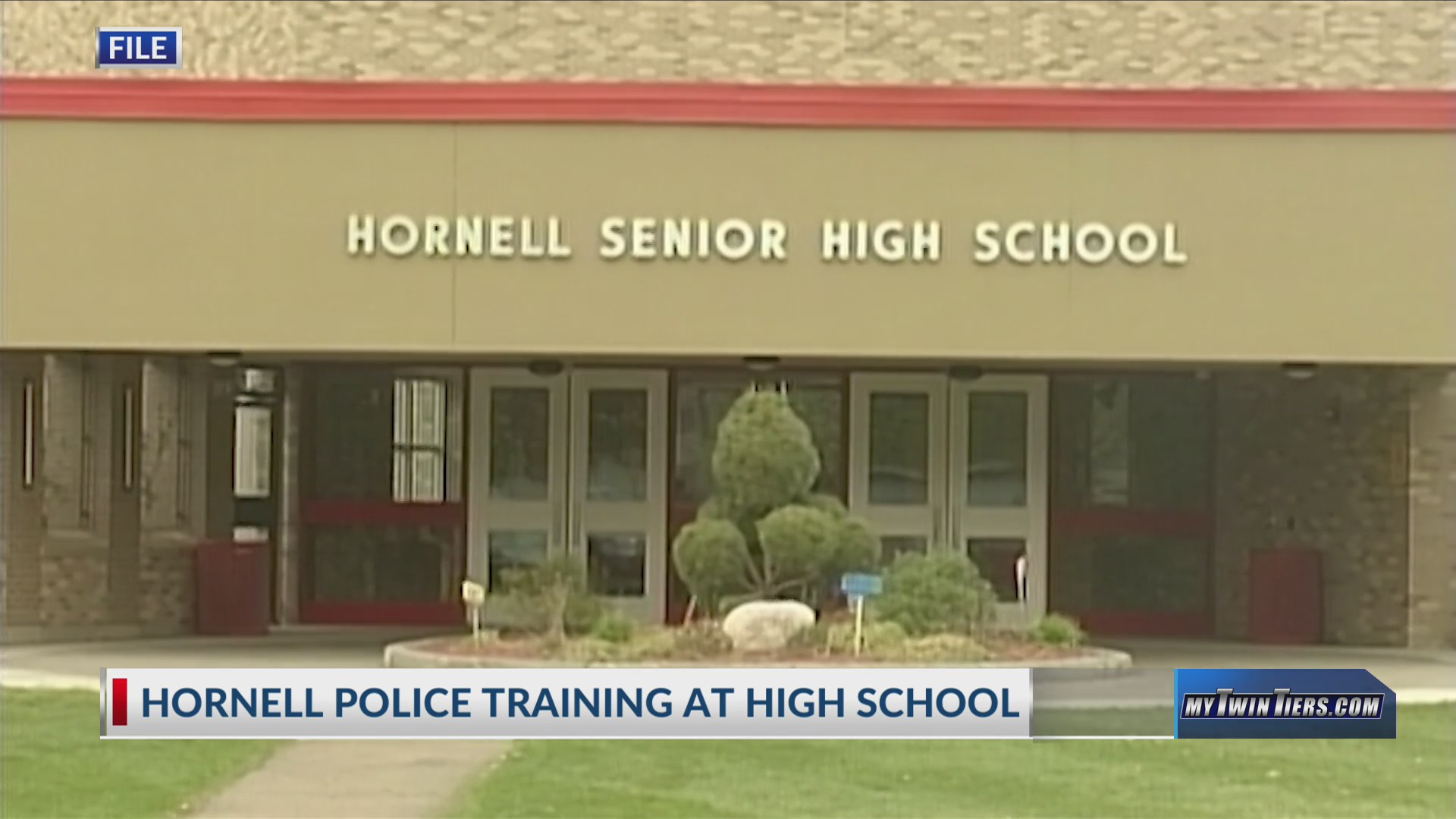Hornell Police training at high school Monday afternoon WETM