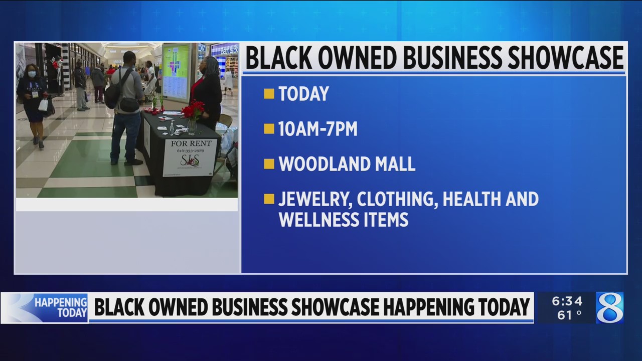 Black owned business showcase products at Woodland Mall